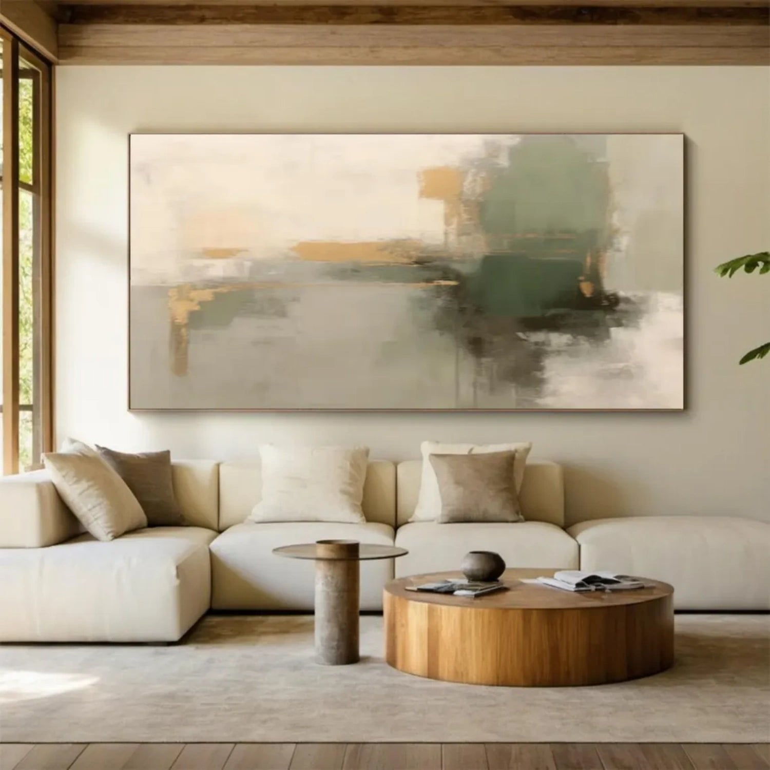 Abstract Painting #AB 346 - Modern Wall Art for Living Room, Bedroom & Office Decor - Handmade Canvas Artwork for Home & Office Interior Design
