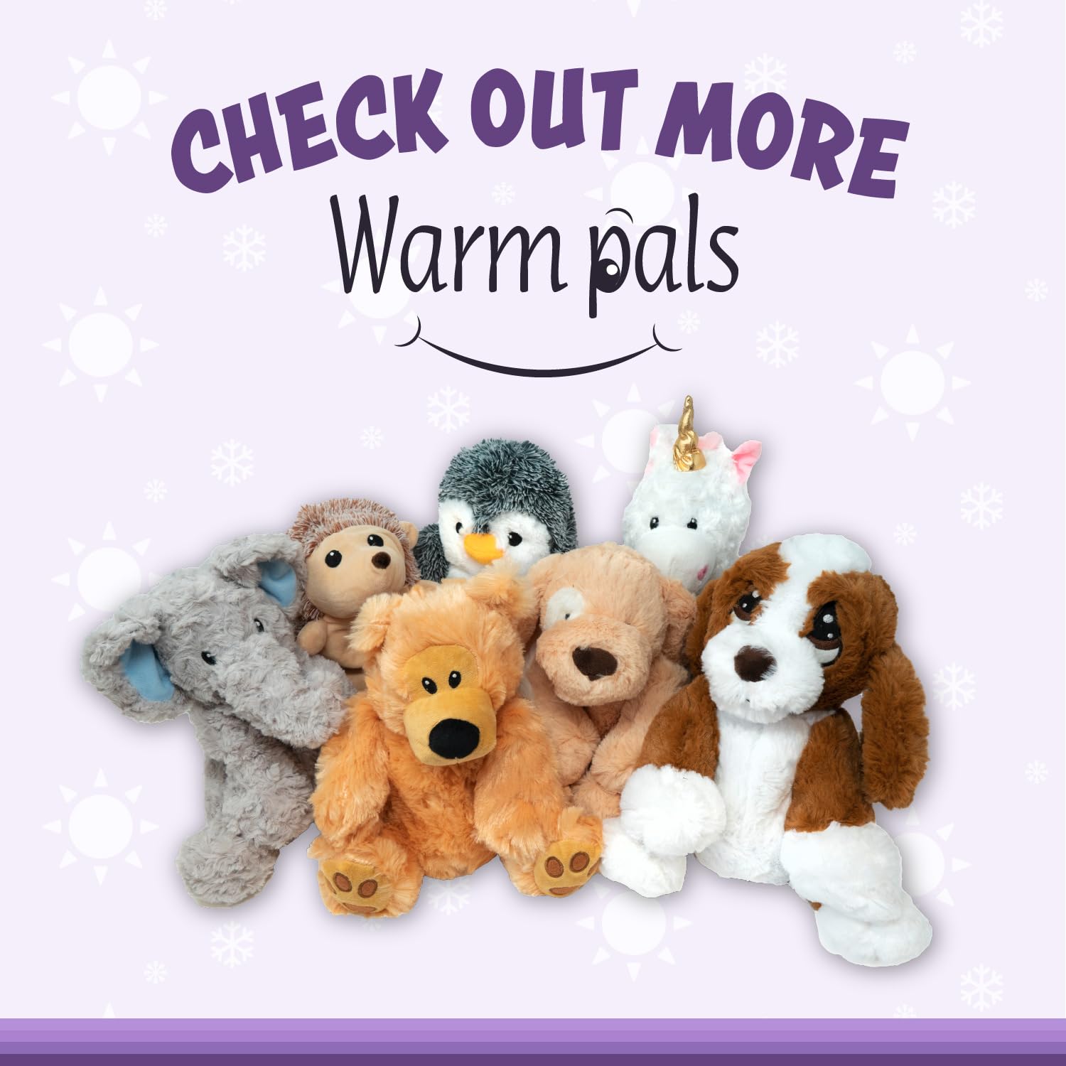 1i4 Group Warm Pals - Hippo - Lavender Scented Plush Stuffed Animal Toy | Microwaveable & Coolable for Bedtime Comfort | Perfect for Kids, Stress Relief & Home Decor
