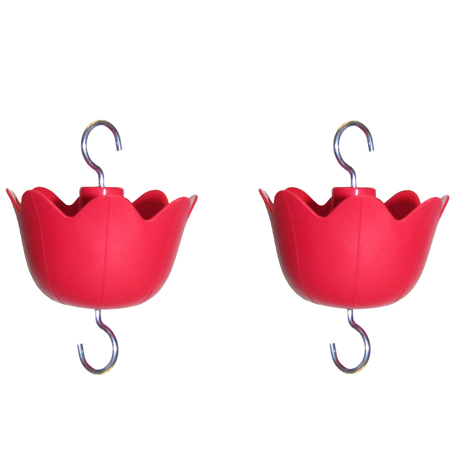 2PC Hanging Wild Bird Feeder with Ant Moat - Outdoor Hummingbird Feeder for Garden, Yard & Patio - Insect Protection Bird Feeders for Outside Use