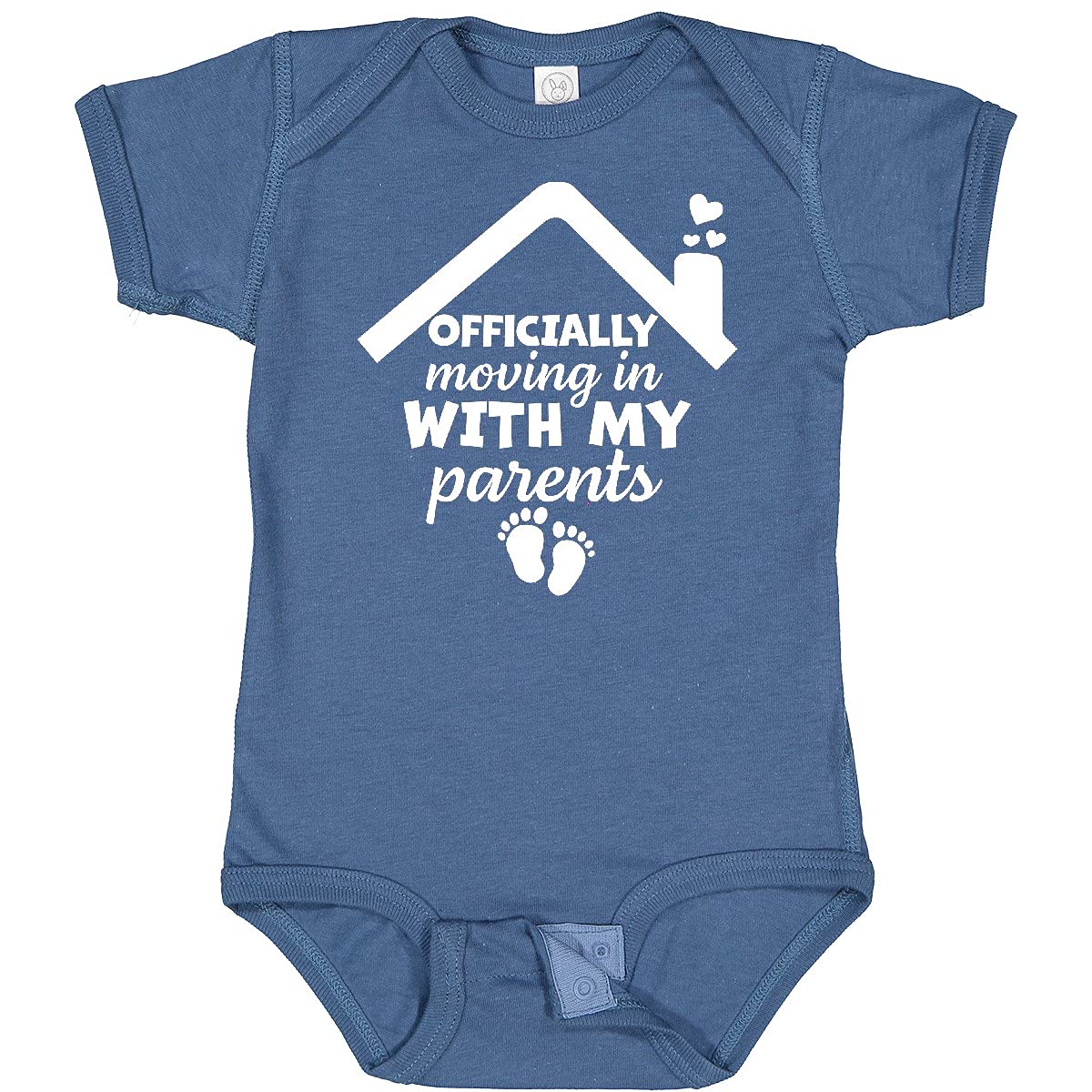 Inktastic NICU Graduate Officially Moving in with My Parents Baby Bodysuit - Cute Newborn Onesie for Preemie Milestones, Hospital Photo Outfits & Coming Home Celebration