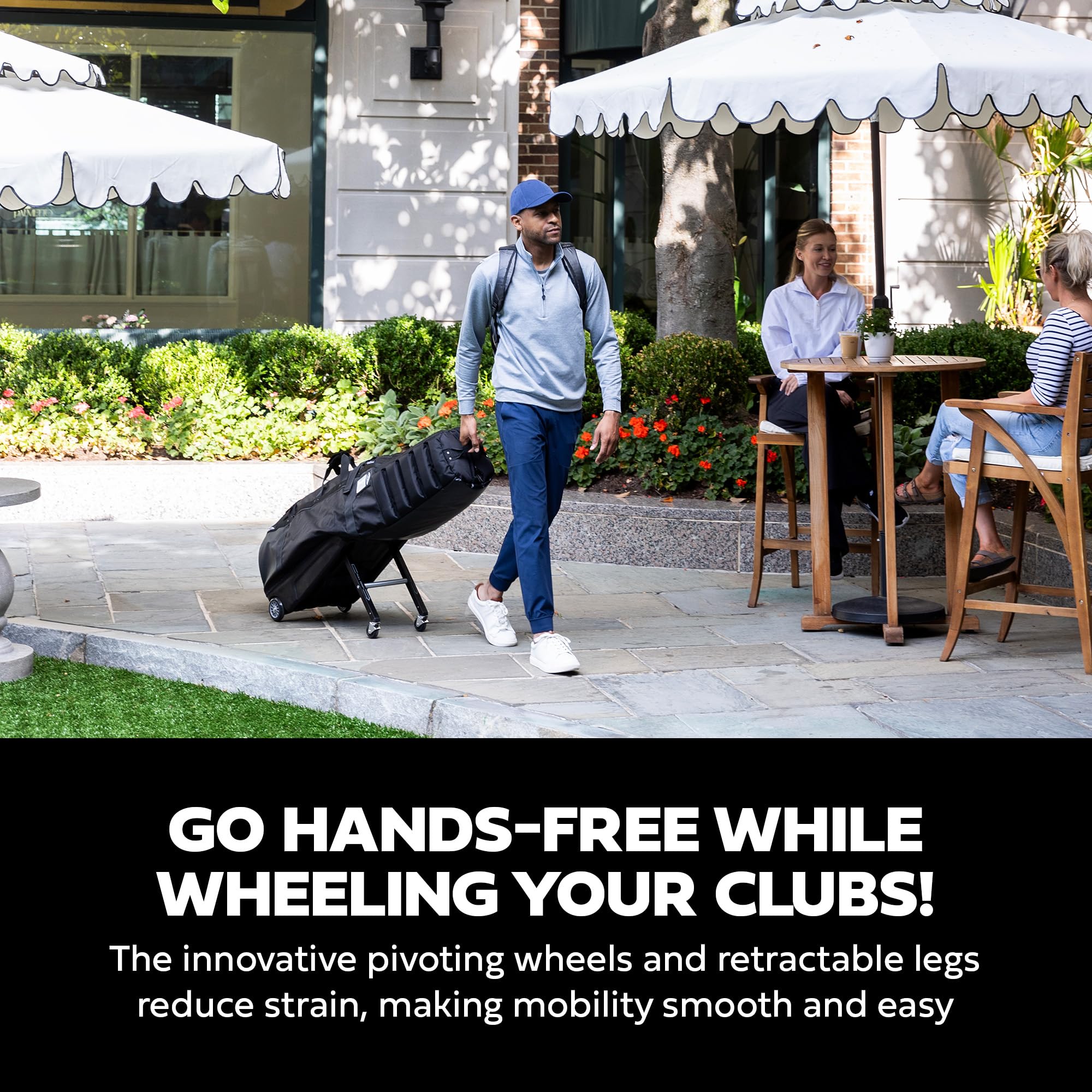 **Sun Mountain ClubGlider Meridian Premium Wheeled Golf Travel Bag - Heavy Duty Durable Golf Club Carrier with Dense Foam Padding & Spacious Storage - Best for Air Travel & Golf Vacations - Black**    (Note: This optimized title includes key SEO terms like 