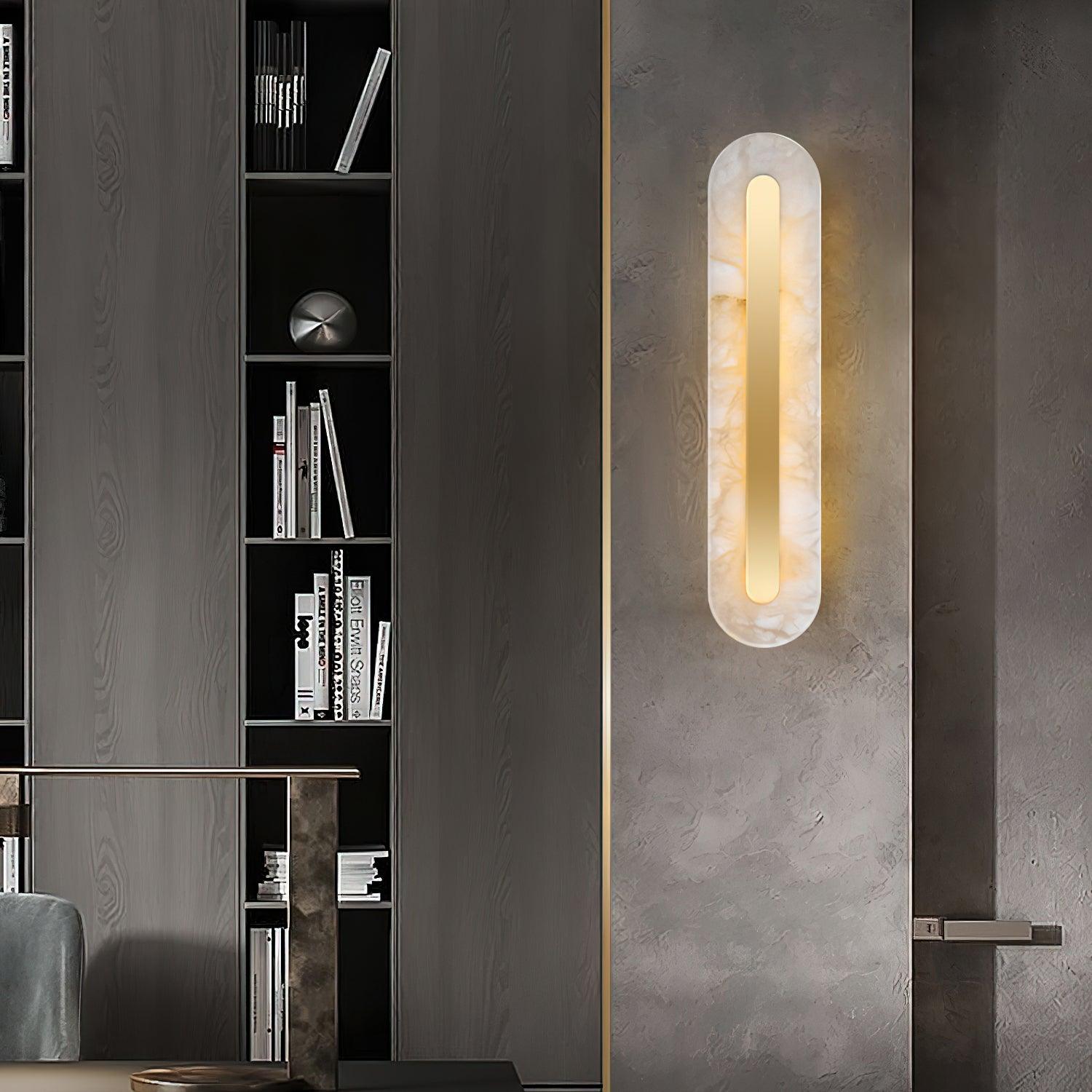 Modern Alabaster Rounded Wall Light Fixture - Elegant White Dome Sconce for Bedroom, Hallway & Living Room Lighting