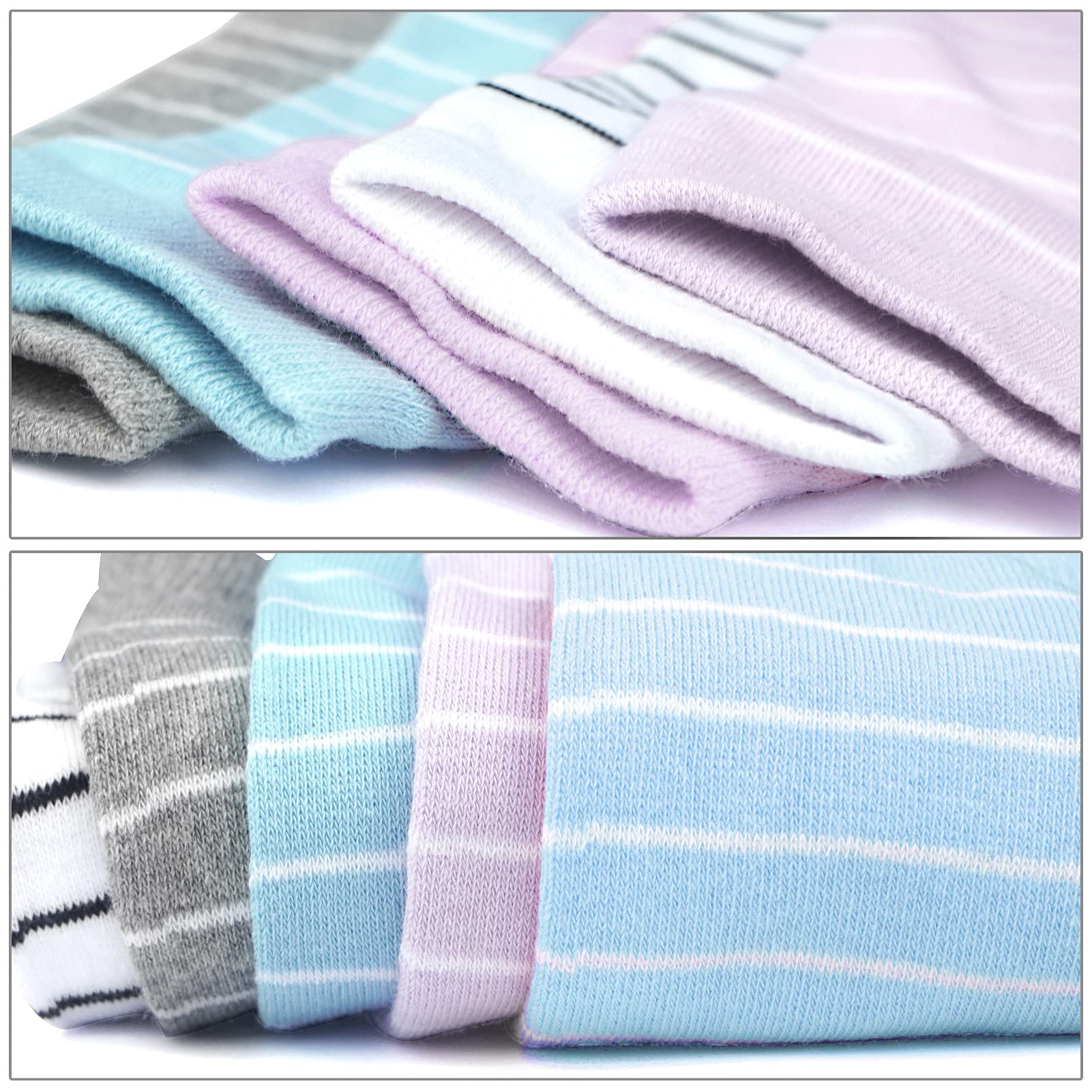 Women's 5-Toe Cotton Low Cut Socks - 5 Pairs for Running & Sports