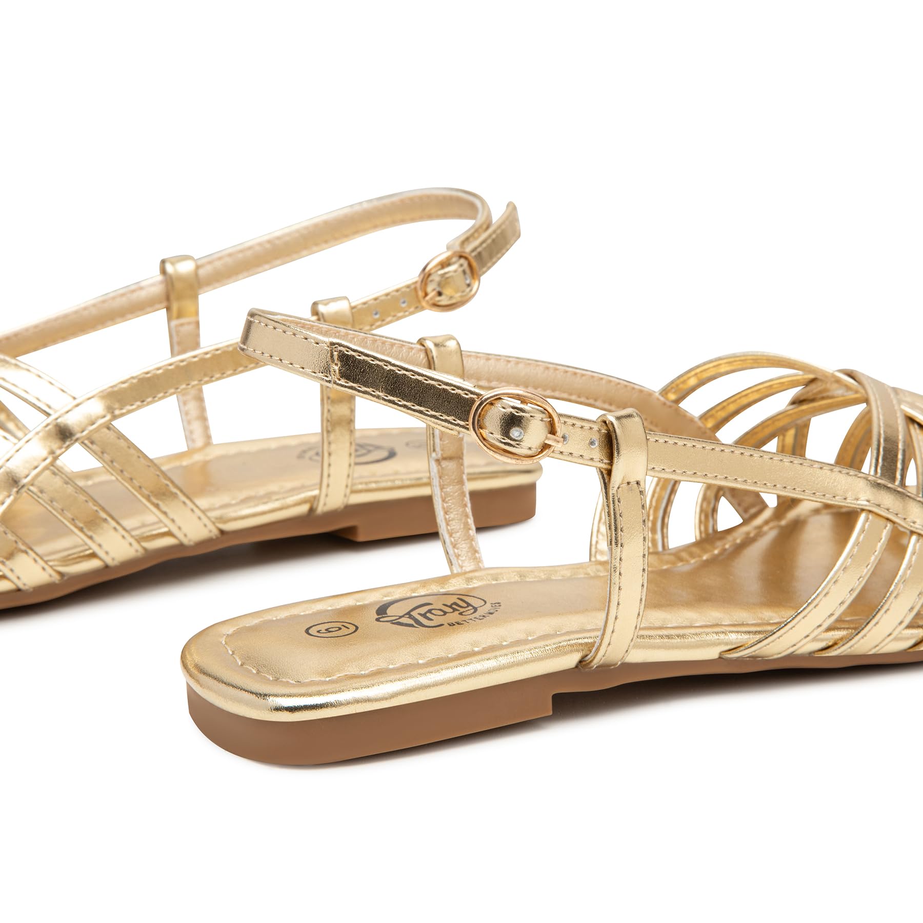 **Women's Comfortable Gladiator Flat Sandals with Ankle Strap – Casual Strappy Fisherman Sandals for Summer, Beach, and Dressy Occasions**