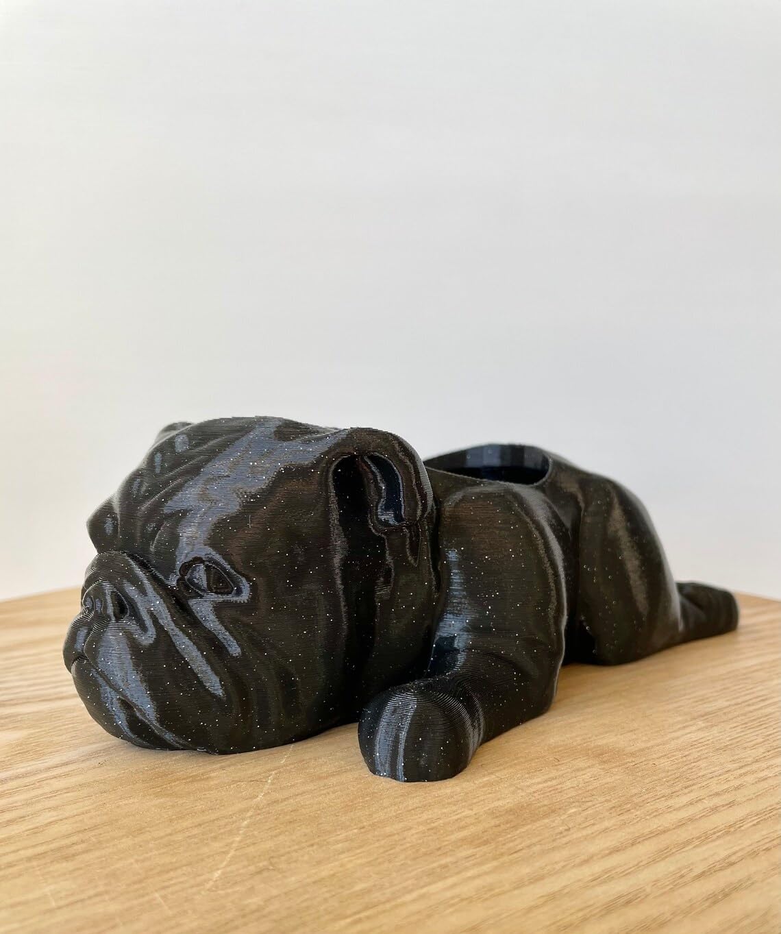 English Bulldog Planter - Cute Succulent & Plant Pot for Dog Lovers | Unique Home Decor Gift for Bar, Table, Office | Perfect for Dog-Themed Parties & Garden Decor (Marble)