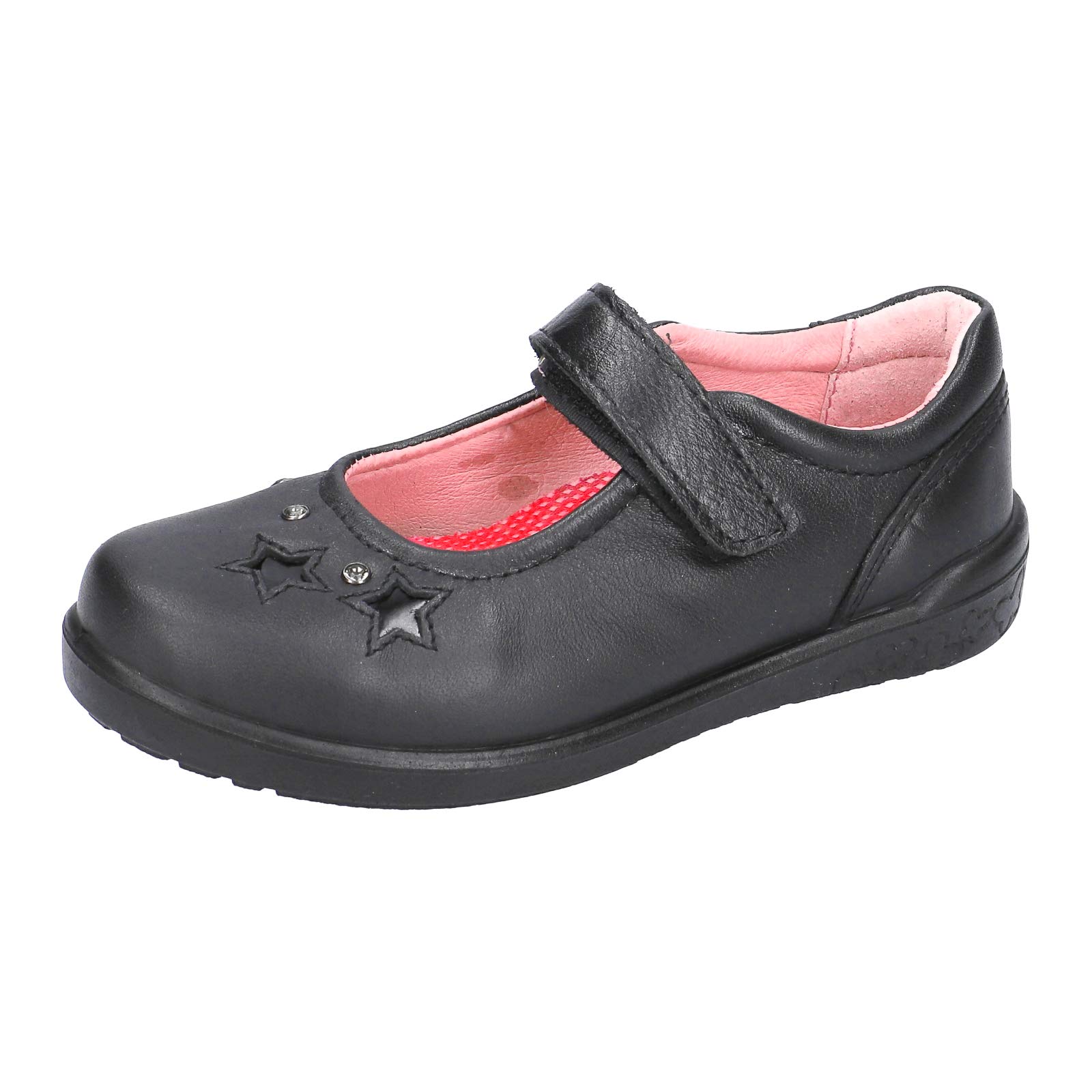 RICOSTA Lyla Black Dubai Kids School Shoes - Comfortable & Durable Leather Shoes for Boys & Girls - Perfect for School, Play & Daily Wear