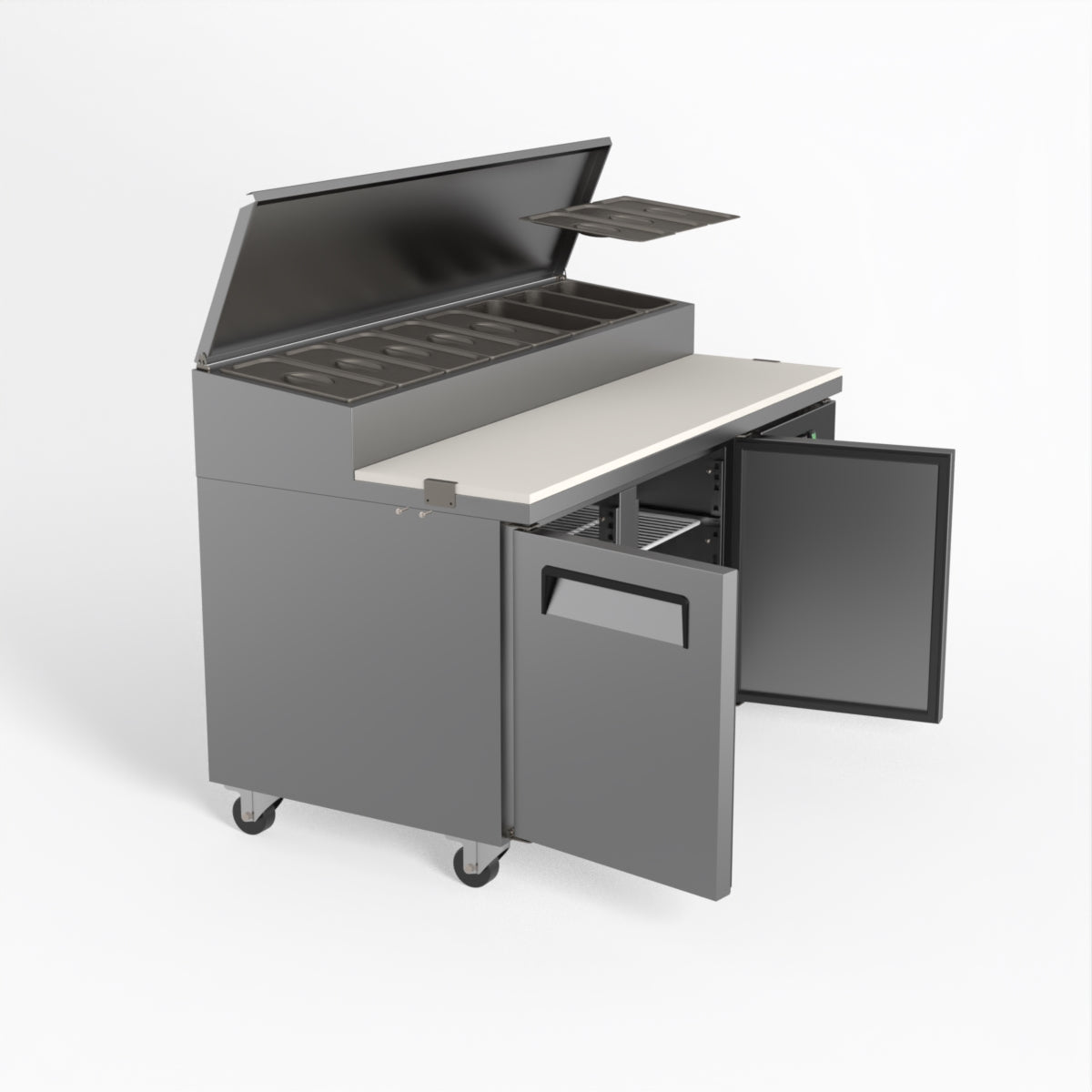 AG 2 Door Saladette Refrigerator with 8 x 1/3 GN Trays - Commercial Kitchen & Restaurant Use