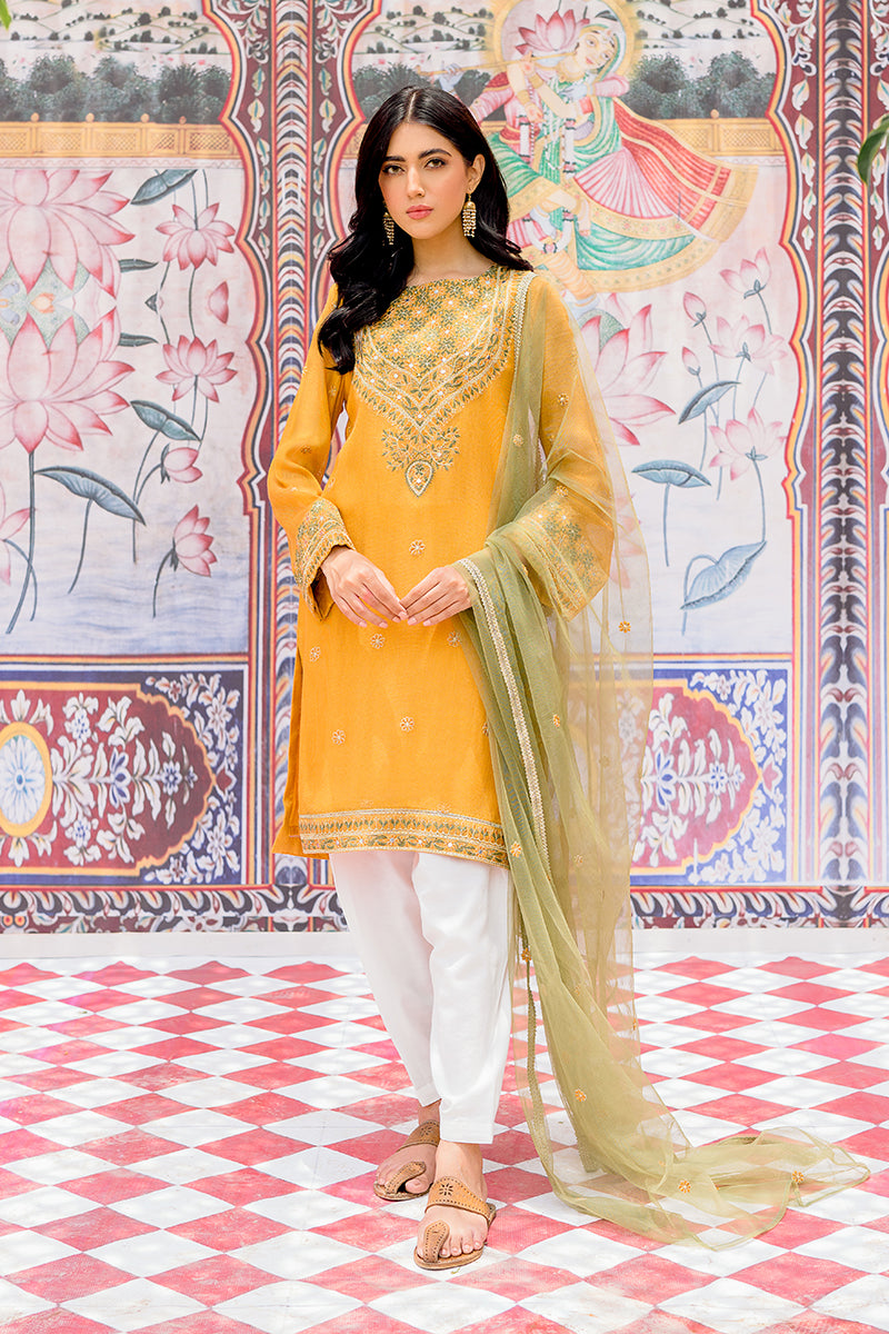 GUL E RANA 2PC Embroidered Shirt for Women - Elegant Handcrafted Floral Design, Casual & Party Wear, Perfect for Weddings, Festivals & Special Occasions