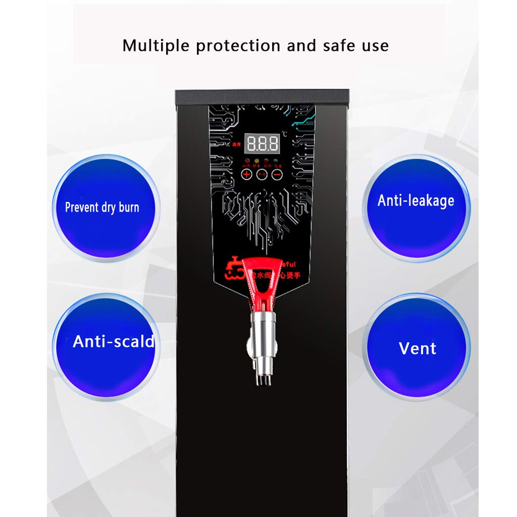 CLING Commercial Electric Water Boiler - 1500W Fast Heating, Stainless Steel Inner Tank, Auto Shut-Off & Dry Burn Protection - Perfect for Restaurants, Tea Shops & Office Break Rooms