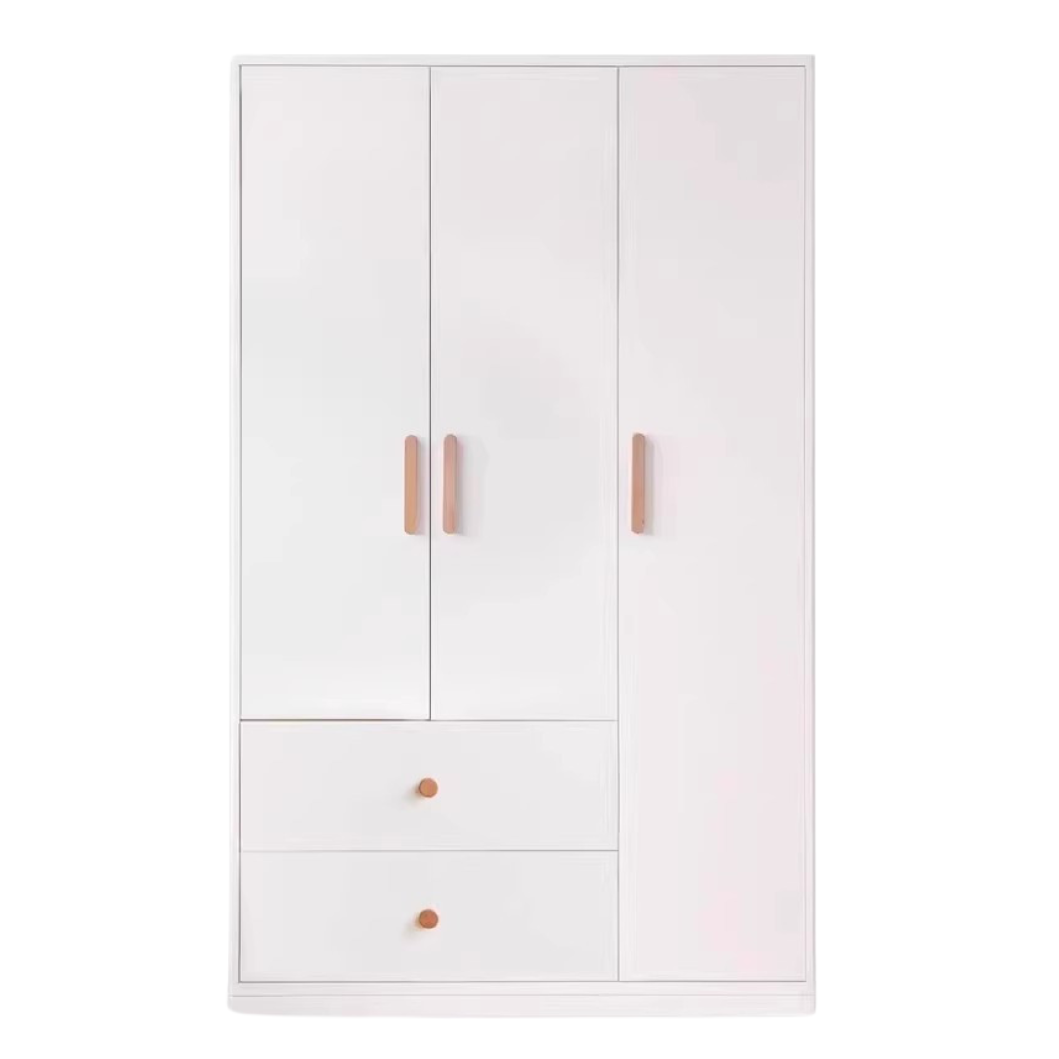 46.5x19.7x75.6 inch / 118x50x192сm /White color / three door pull-out wardrobe