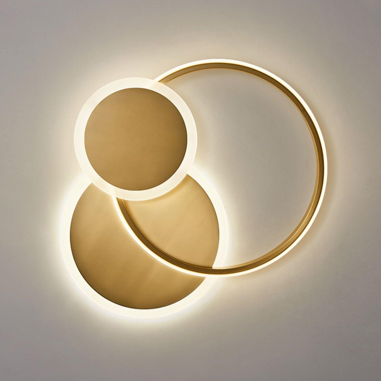Modern Circles LED Ceiling Light Fixture - Energy Efficient Dimmable Flush Mount Lighting for Bedroom, Living Room & Kitchen - Home & Office Interior Design