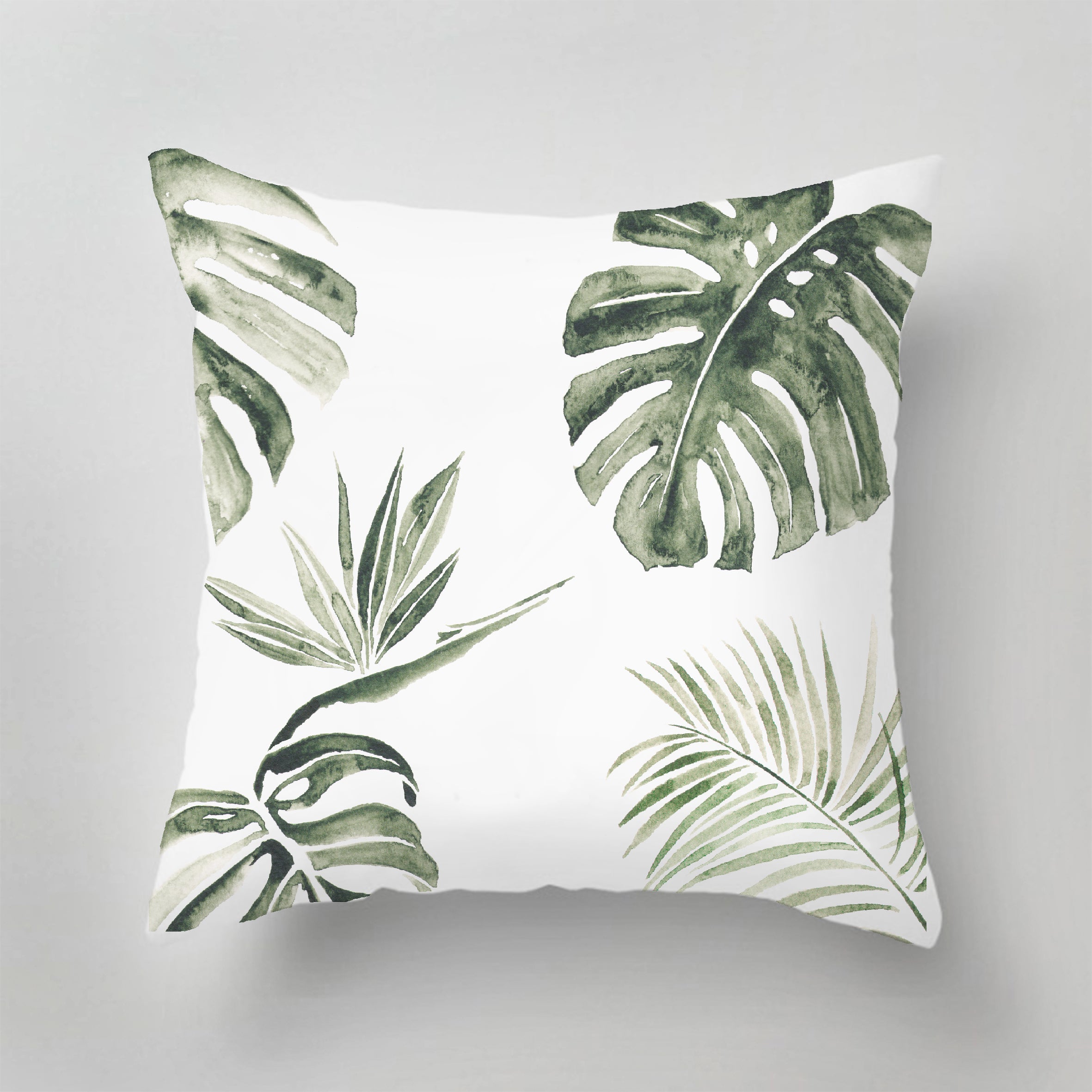 Outdoor Pillow Tropical Print - Waterproof & UV Resistant Cushion for Patio, Poolside, and Beach Lounging