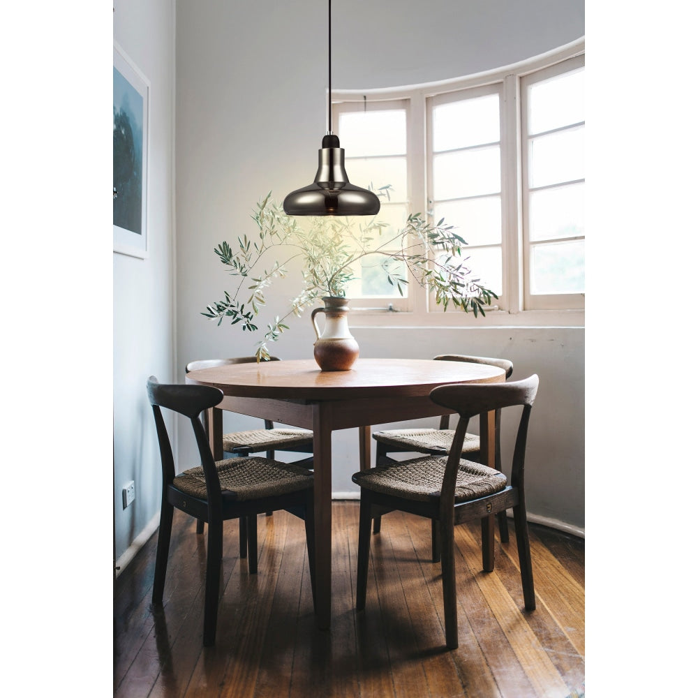 Modern Bran Pendant Lamp with GU10 Socket - Smoke & Champagne Glass Shade for Kitchen Island, Dining Room, or Living Room Lighting