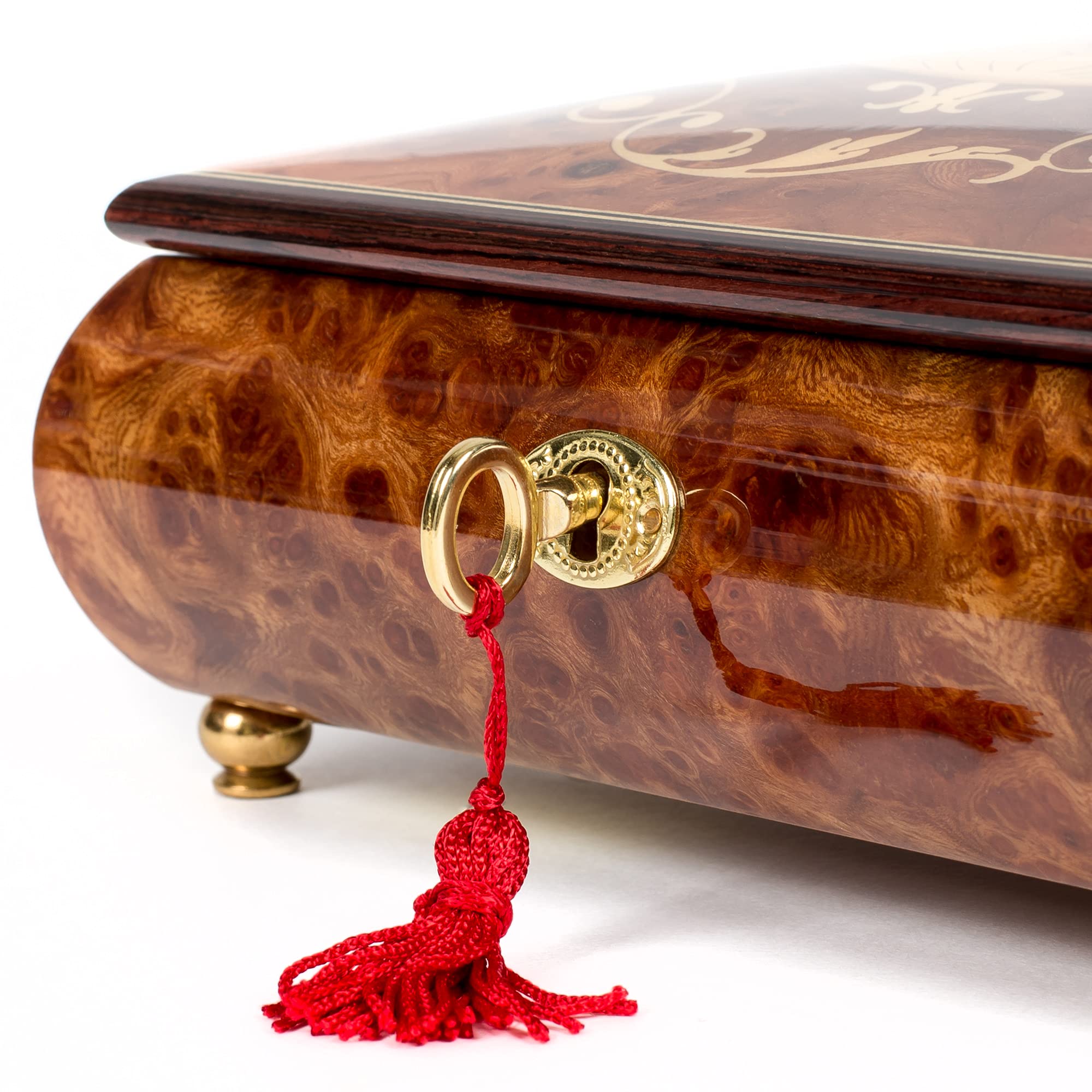 Italian Floral Music Jewelry Box - Custom Tune for Gifts & Decor