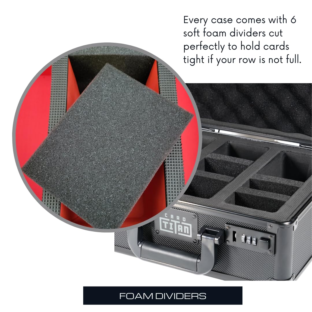 Premium Lockable Trading Card Case - Holds 345 Top Loaders - Laser Cut Foam Interior for Sports Cards - Secure Storage for Collectors