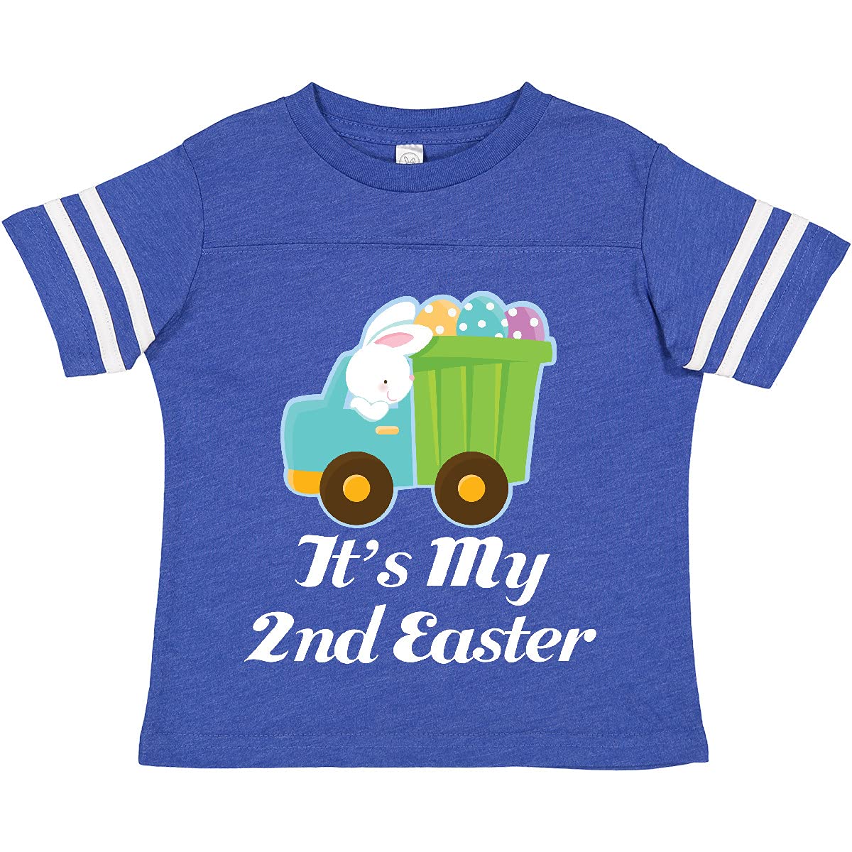 Inktastic My 2nd Easter Egg Truck Toddler T-Shirt - Cute Easter Graphic Tee for Boys & Girls - Soft Cotton Toddler Shirt for Easter Egg Hunt & Spring Celebrations