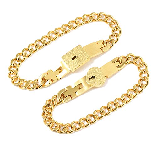 a pair gold bracelet