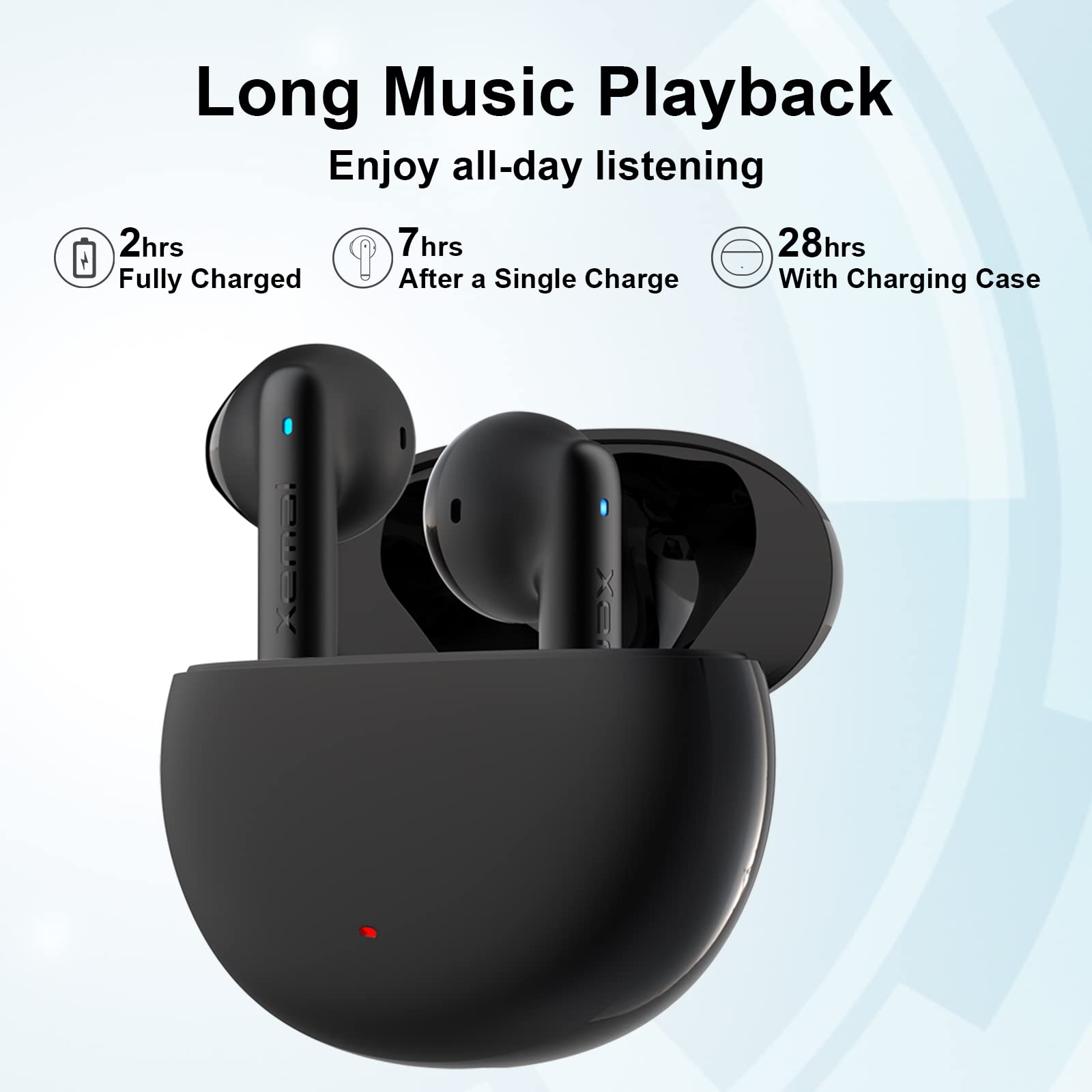 Edifier X2 True Wireless Earbuds - Bluetooth 5.0 Headphones with 28 Hours Playtime, HD Sound, Noise Cancelling Mic for Crystal Clear Calls, IPX5 Waterproof & Lightweight Design for Running, Gym Workouts & Sports (Black)