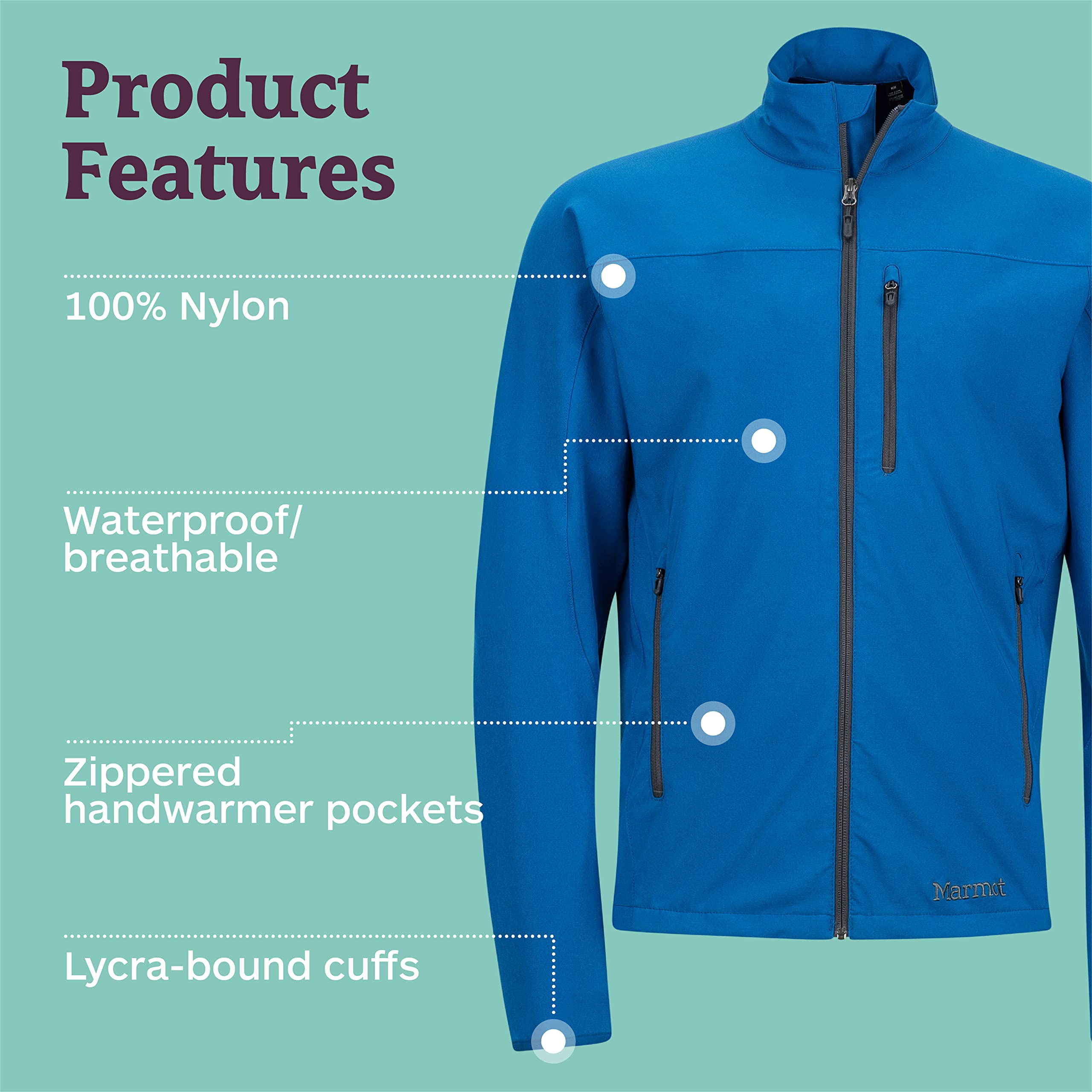MARMOT Men's Tempo Jacket - Lightweight Waterproof Hiking Jacket for Outdoor Adventures, Camping & Travel