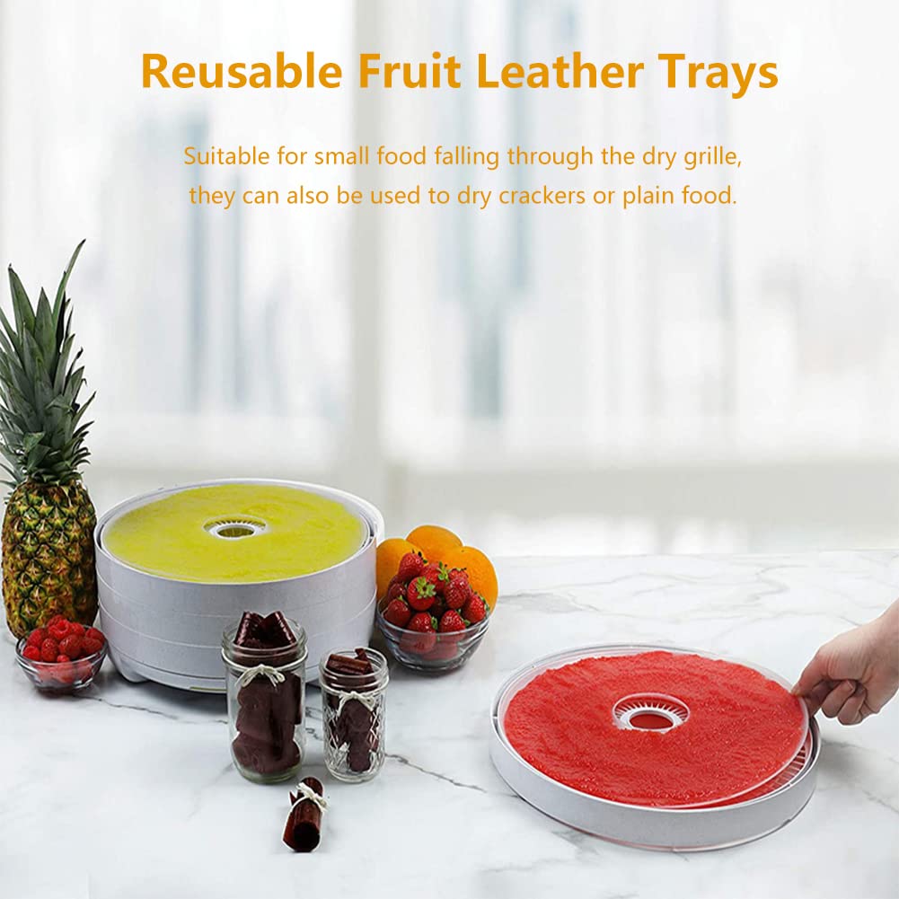 Non-Stick Round Silicone Dehydrator Sheets for Fruit Leather & Roll-Ups - Perfect for Food Dehydrators, Healthy Snacks, and DIY Fruit Roll-Ups at Home