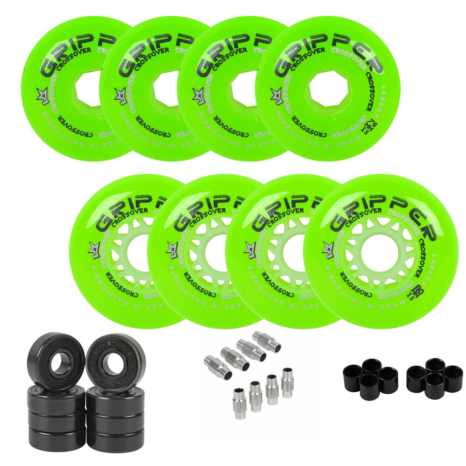 Labeda Gripper Roller Hockey Wheels with Hybrid Ceramic Bearings - Choose Your Color & Size - Perfect for Indoor/Outdoor Rink Hockey Games & Training Sessions