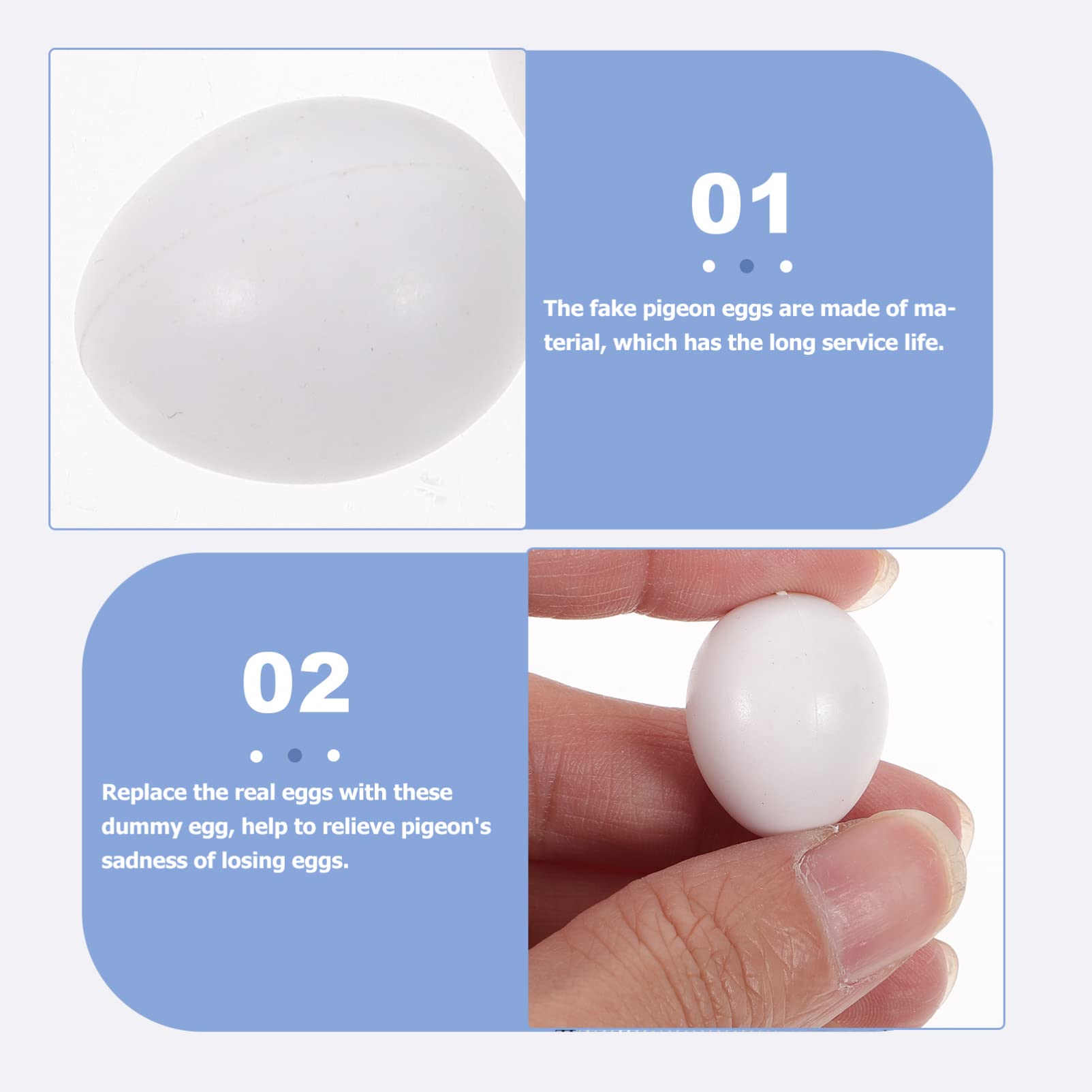 ULTECHNOVO 10pcs Realistic Fake Plastic Bird Eggs - Lifelike Simulation Eggs for Bird Breeding, Nesting & Training - Perfect for Bird Laying Props, Wildlife Photography, and Educational Displays
