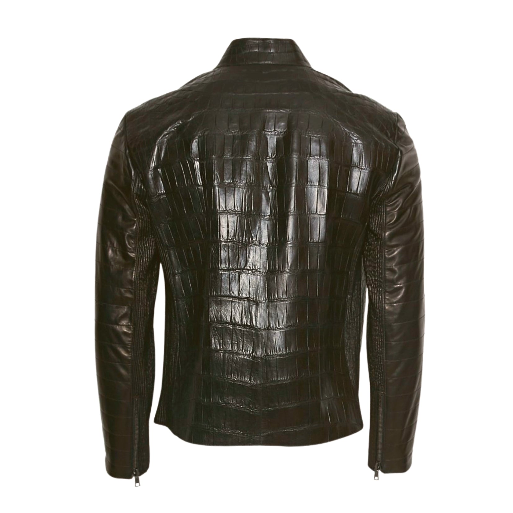 Premium Men's Exotic Alligator Leather Jacket - Brown Casual Fashion Coat for Stylish Outfits | Perfect for Date Nights, Parties & Outdoor Adventures