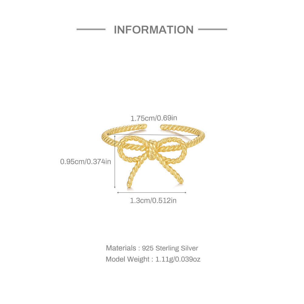 Love Heart Bow Stackable Ring | R515 | Elegant & Dainty Jewelry for Women | Perfect for Valentine's Day, Anniversary & Everyday Wear