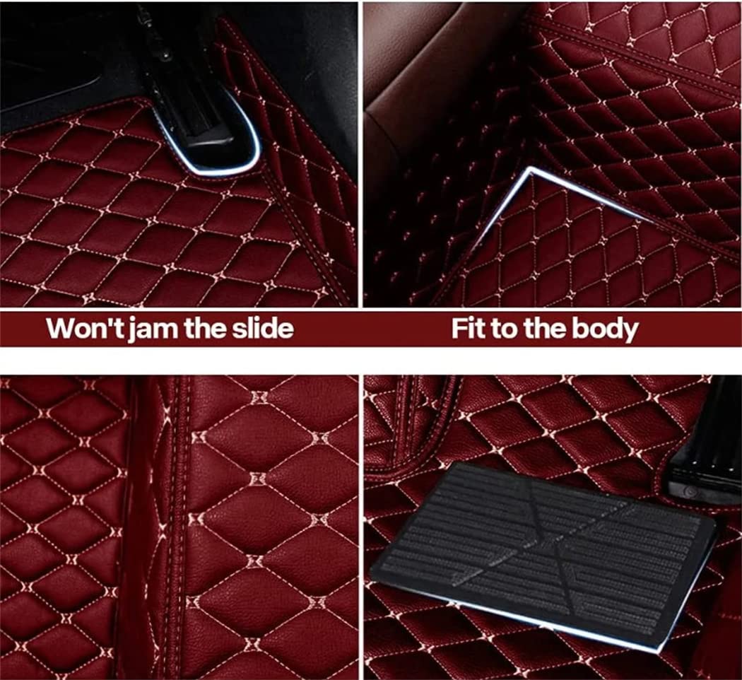 JONGIA Custom Car Floor Mats - All Weather, Waterproof, Non-Slip for Sedan, SUV & Sports Cars (2003-2023 Models) - Full Coverage Leather Vehicle Lining Pads (Black) | Perfect for Daily Commute, Road Trips & All-Season Protection