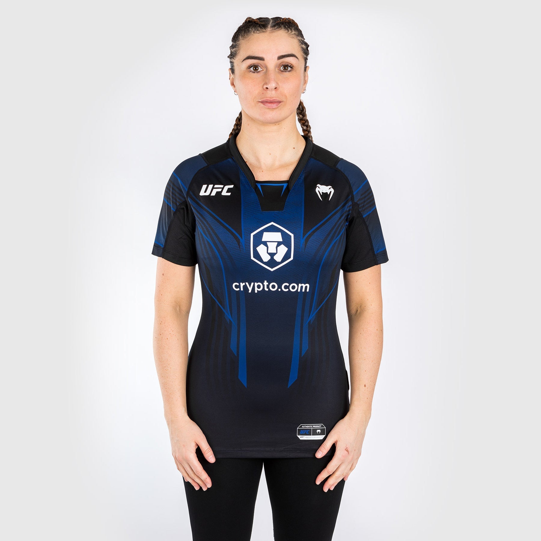 Venum UFC Authentic Fight Night 2.0 Women's Walkout Jersey - Midnight Edition | Personalized MMA Training & Fight Gear for Women | Perfect for UFC Events, Training Sessions & Fan Apparel