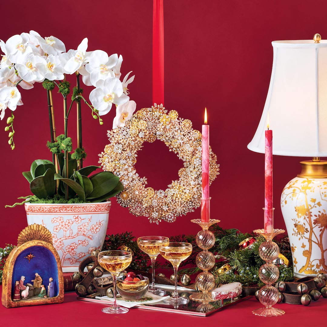 Beautiful Orchids in Cherry Blossom Cachepot - Elegant Home Decor for Living Room, Office & Wedding Centerpieces