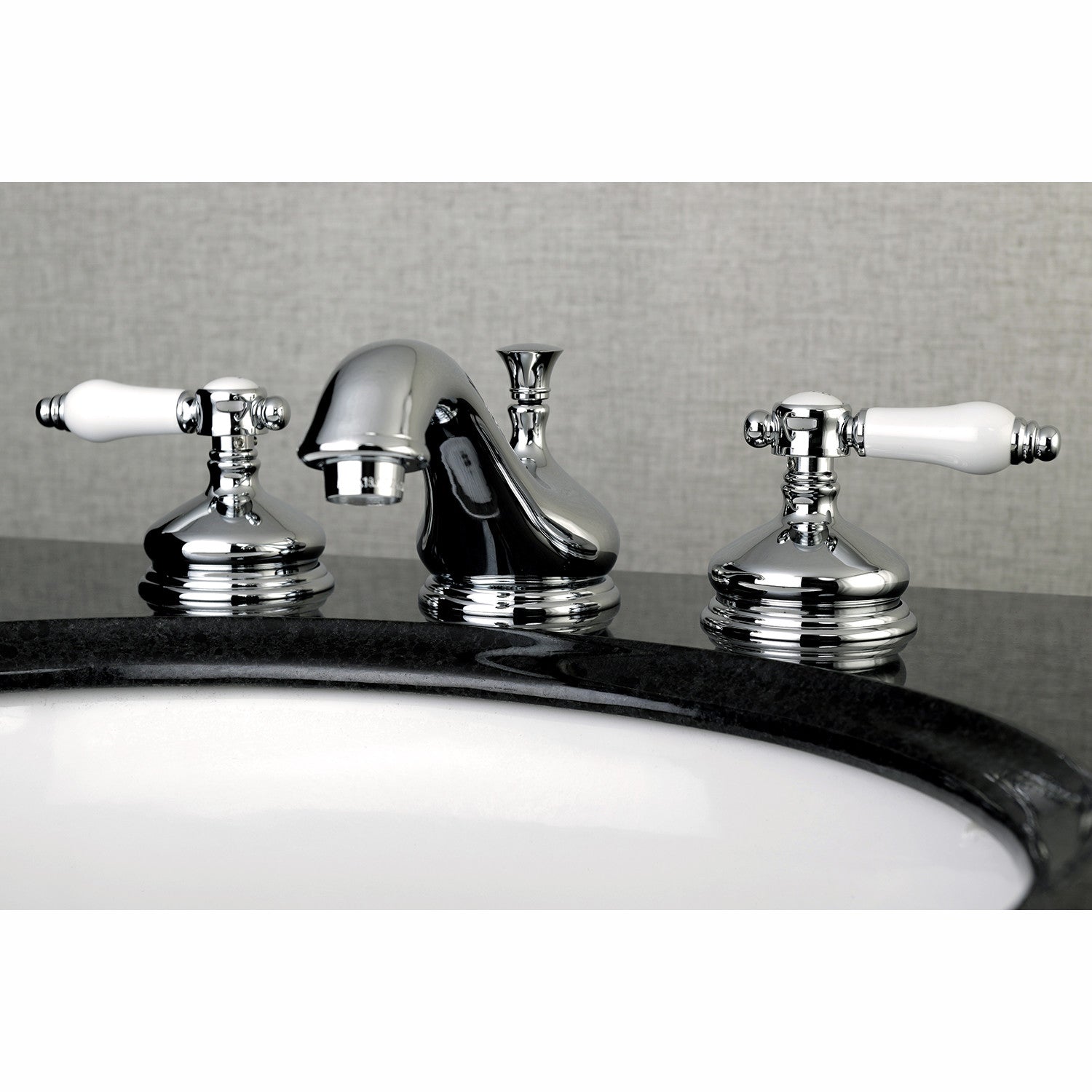 Bel Air KS1161BPL Two Handle 3 Hole Widespread Bathroom Faucet with Brass Pop-Up Drain - Polished Chrome Finish for Vanity Sink - Perfect for Modern Bathroom Renovation and Home Upgrade