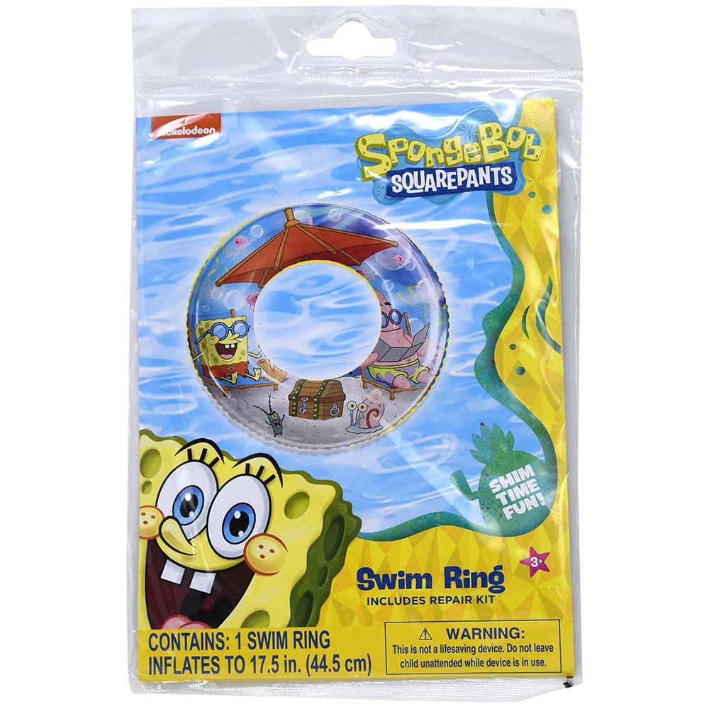 Spongebob Squarepants Inflatable Swim Ring for Kids - Fun Pool Float for Summer Beach & Water Play - Perfect for Swimming Pools, Lakes, and Beach Vacations
