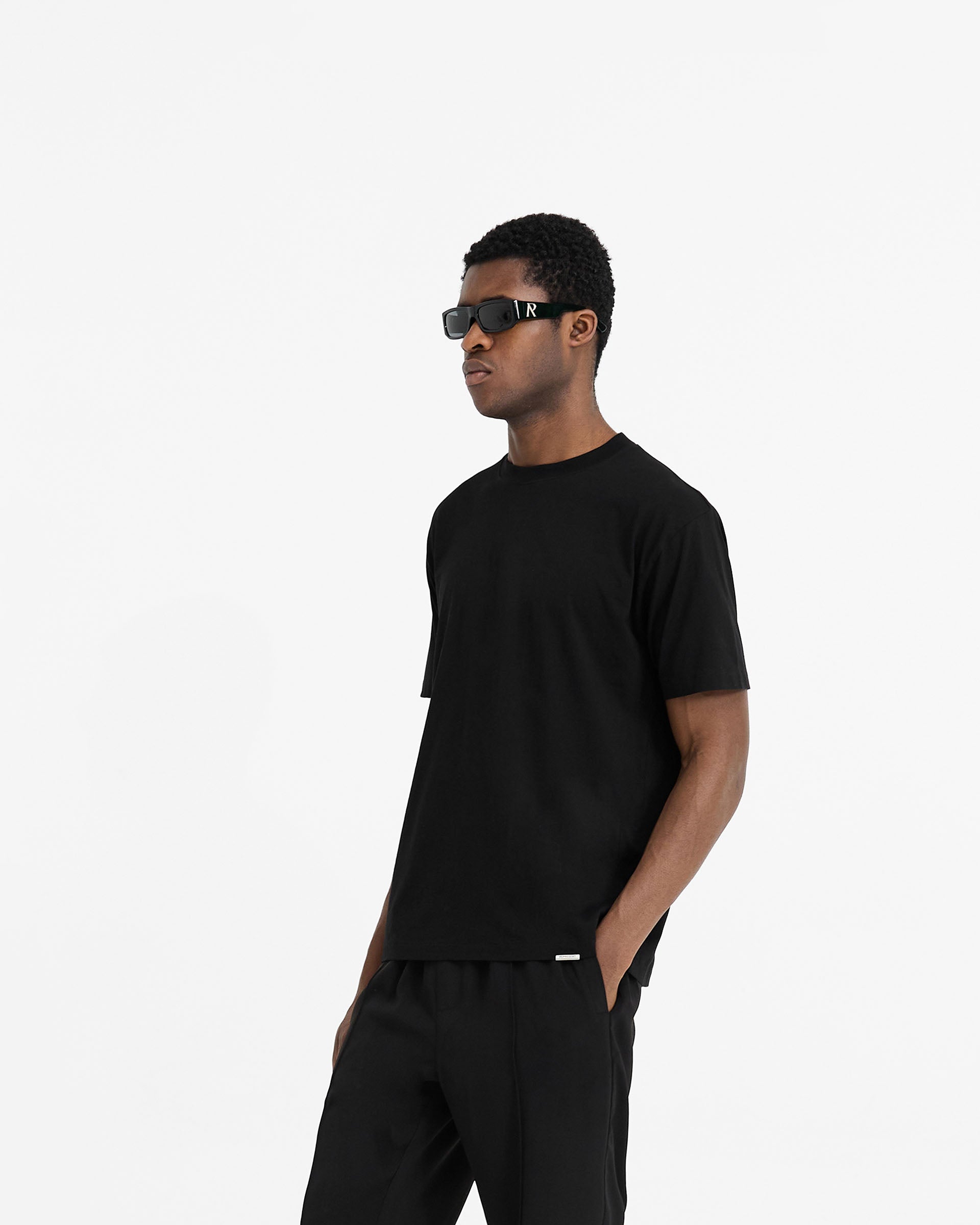 Initial T-Shirt for Men & Women - Black Cotton Casual Tee - Perfect for Everyday Wear, Gifts, and Personalized Outfits