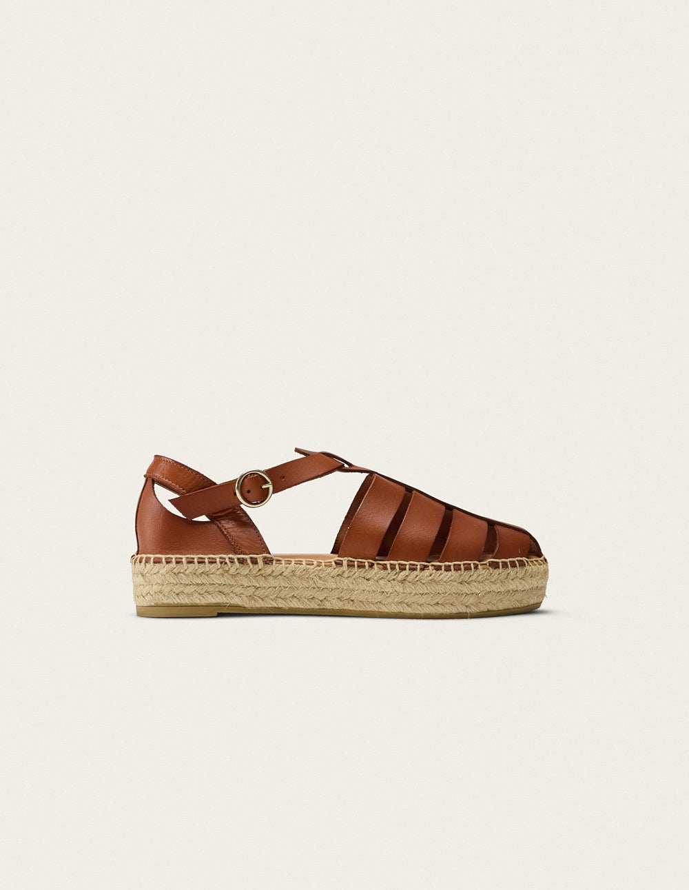 Authentic Leather Espadrilles Thais in Cognac - Stylish & Comfortable Summer Shoes for Women | Perfect for Beach, Casual Outings & Vacation Wear