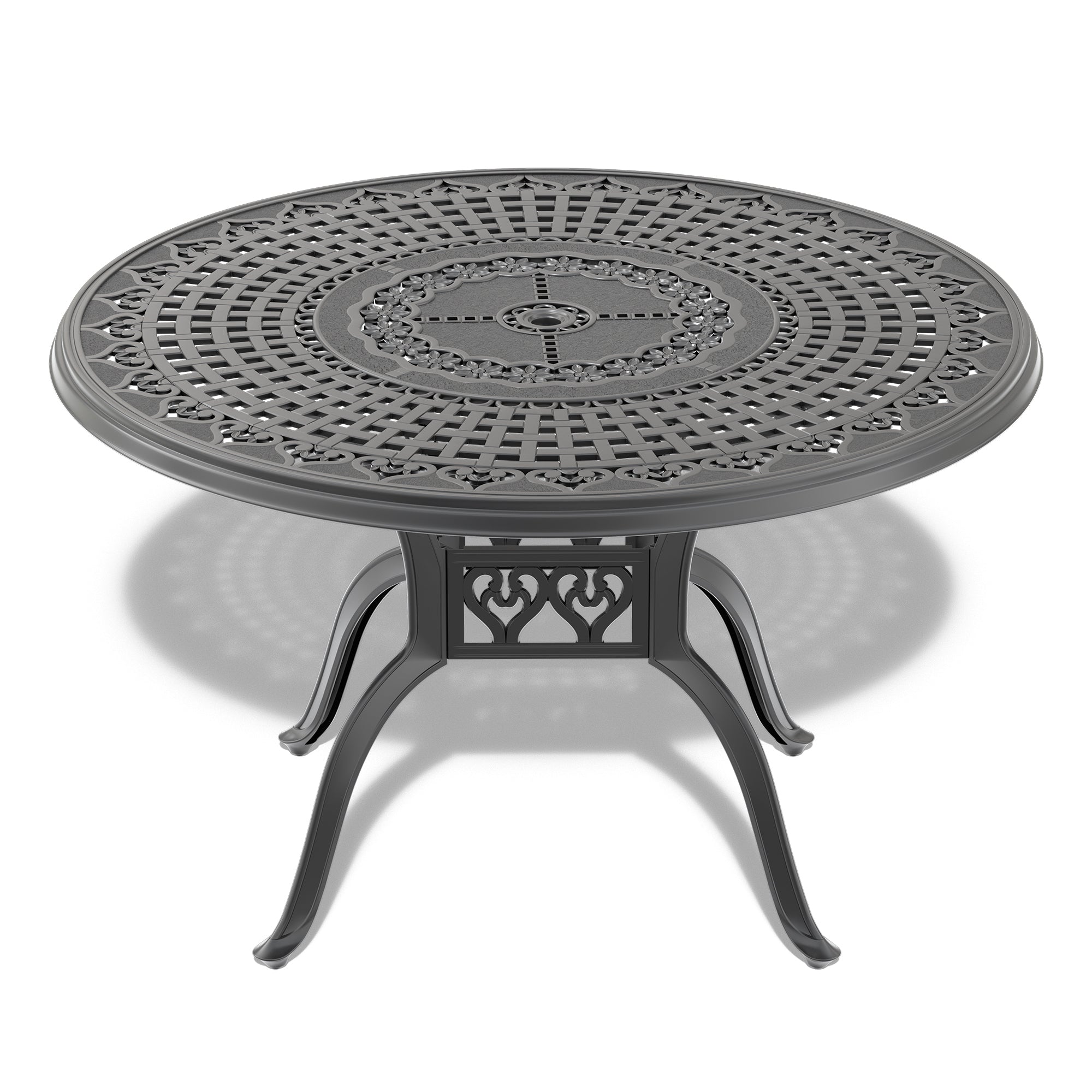 5-Piece Cast Aluminum Patio Furniture Set with Cushions - Outdoor Patio, Garden & Poolside Seating - Random Color Cushions Included