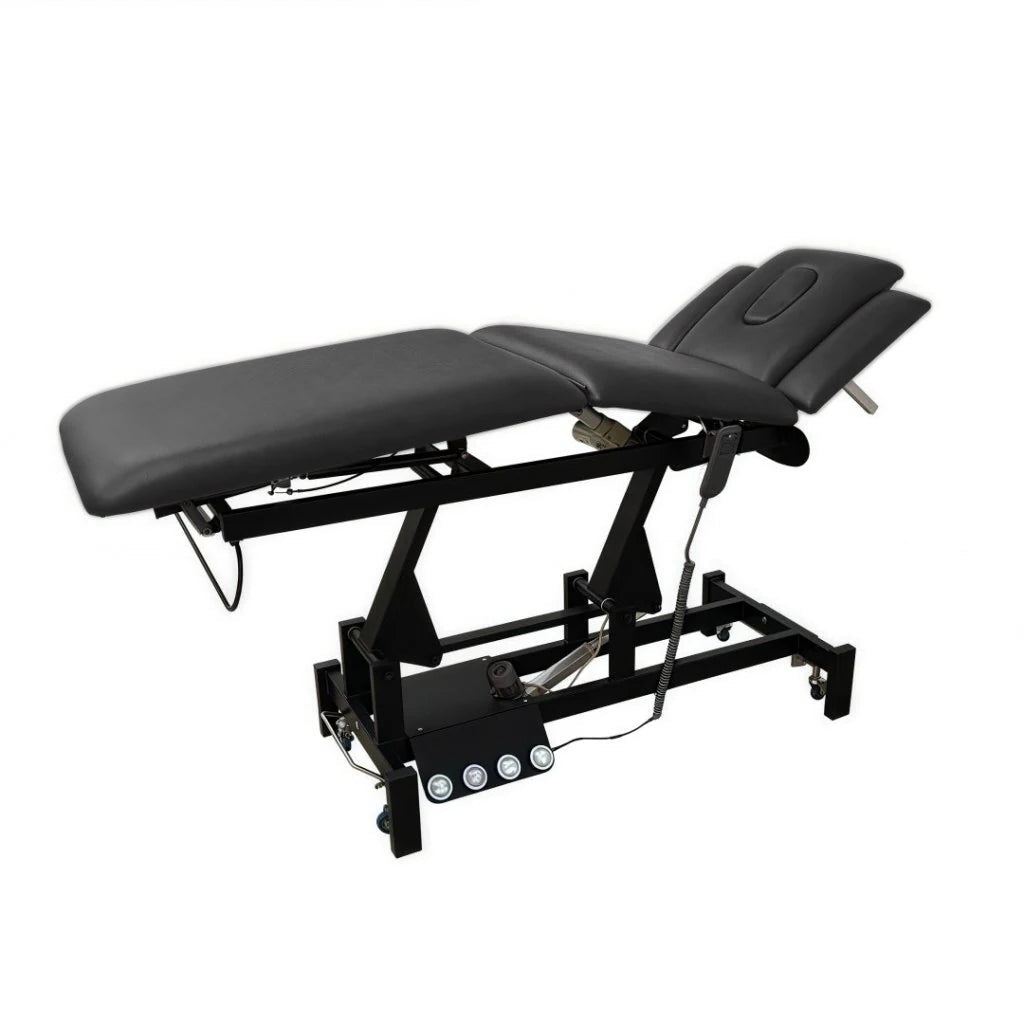 GreenLife Thomas II Power Adjustable Chiropractic Bed with 4 Wheels & Dual Motors - Hydraulic Gas Lift Leg Support for Home/Clinic Physical Therapy & Pain Relief
