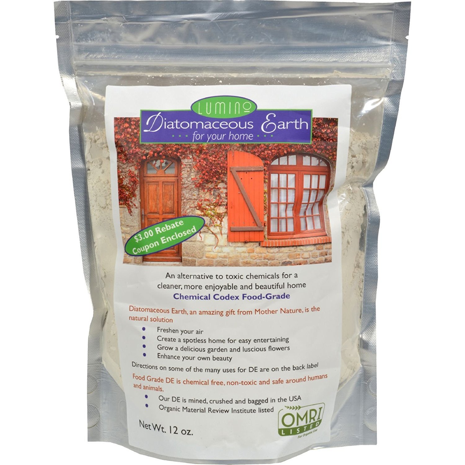 Food Grade Diatomaceous Earth Powder for Home Use - Natural Pest Control, Flea & Bed Bug Killer - Safe for Pets & Kids - Perfect for Gardens, Carpets & Mattresses