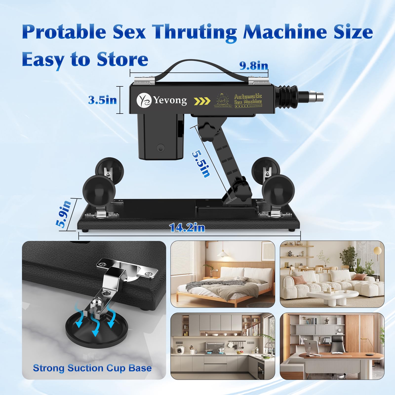 Realistic Thrusting Sex Machine for Men & Women - Adult Fucking Machine with 3 XLR Connector & 7 Accessories - Perfect for Couples Play, Solo Pleasure & BDSM Scenes