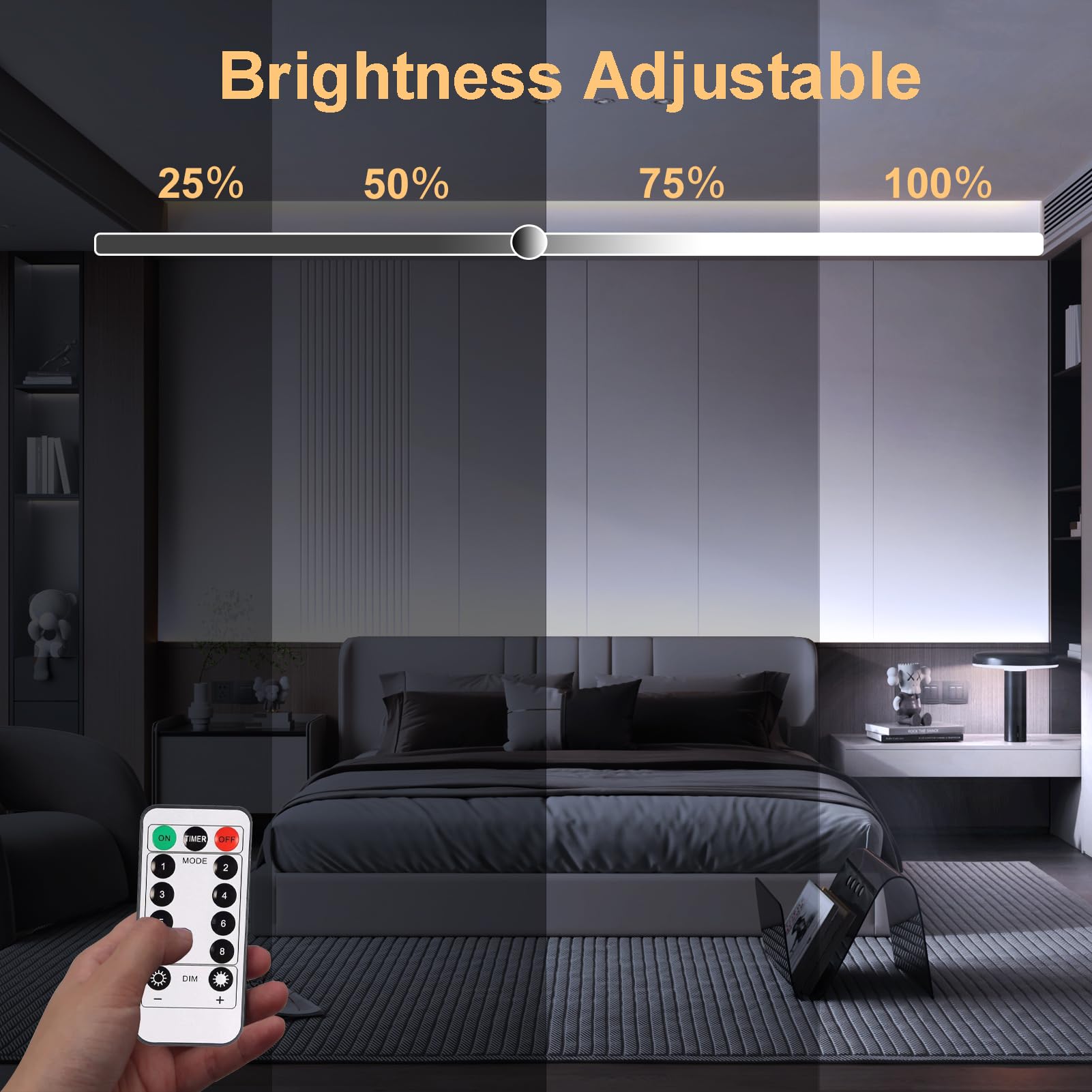 Echosari 2 Pack 9.8Ft LED Strip Lights with Remote & Timer - 90 LED Battery Operated Flexible Self-Adhesive Light Strips for Bedroom, TV Backlight, Kitchen, Boat, Cupboard Decor (Cool White) - Perfect for Home Lighting, DIY Projects & Party Decorations