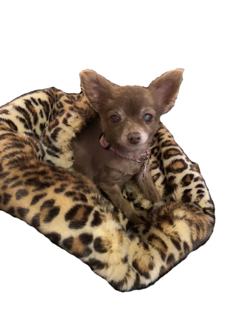 Best 3-Way Trundle Pet Bed for Dogs & Cats - Cozy Leopard Print Design - Perfect for Home, Travel & Outdoor Use