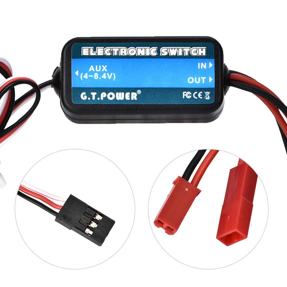 Dilwe RC Car Electric Switch - Remote Control Car Receiver Switch Replacement Part for 1:10 Scale RC Vehicles | Perfect for Off-Road, Racing & DIY RC Car Repairs