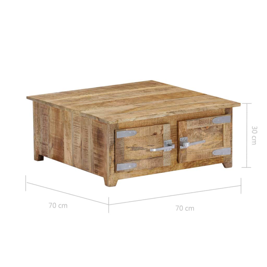Farmhouse Style Square Coffee Table - 27.6