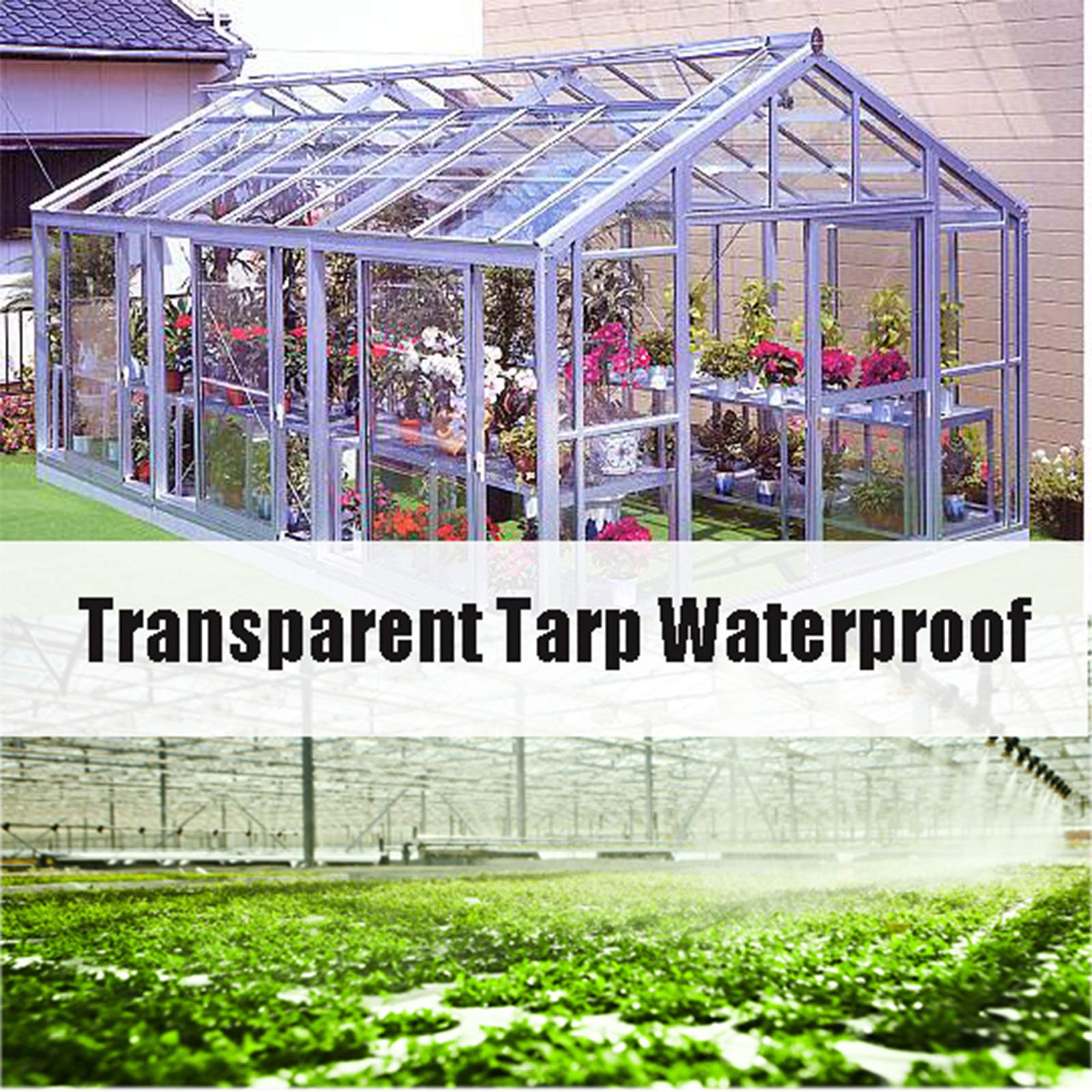 Heavy Duty 10x30Ft Waterproof Clear Tarp with Grommets & Eyelets - Rain, Snow, Dust & Wind Proof Cover for Garden, Furniture, Cars, Camping & Outdoor Protection