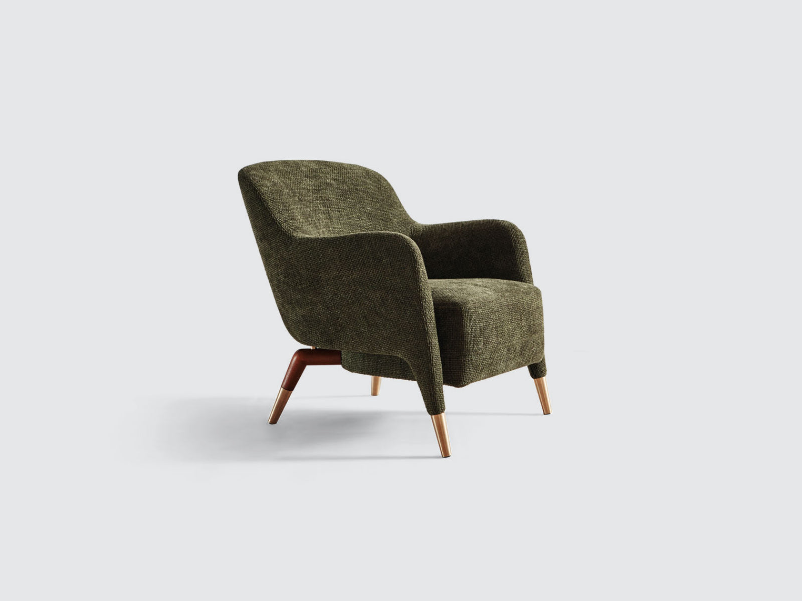 Modern D.151.4 Armchair - Mid-Century Inspired Accent Chair for Living Room, Bedroom & Office - Comfortable Upholstered Lounge Chair with Wooden Legs (Home Decor & Reading Nook Essential)