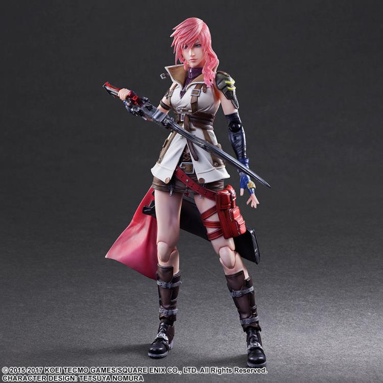 Dissidia Final Fantasy Lightning (FF XIII 13) Play Arts Kai Action Figure - Collectible Game Character Model for Final Fantasy Fans | Perfect for Display, Cosplay, and Gaming Decor