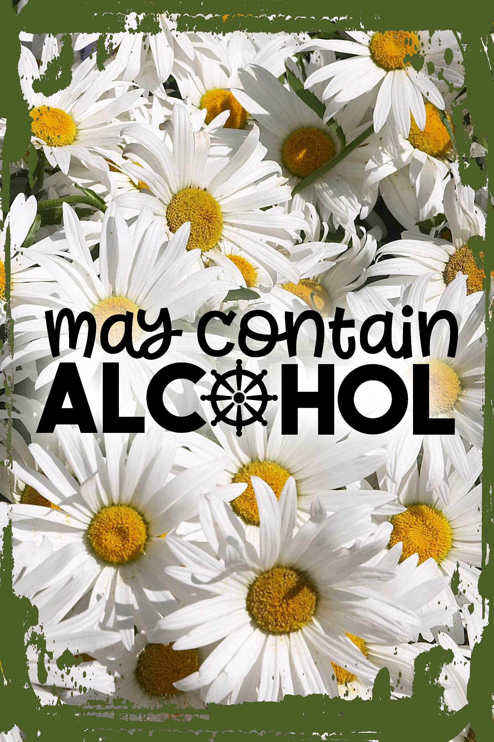 Nautical Helm Steer Boat Control Wall Sign with Daisy Flower - 12x16 Inches Funny Drinking Canvas Wall Art - Perfect for Bar Decor, Man Cave & Coastal Home Decoration - Unique Gift for Alcohol Lovers - Ideal for Beach Houses, Taverns, Pubs & Bachelor Pads - Great for Parties, Themed Rooms & Pub Wall Decor - Perfect for Entertaining Guests & Coastal Living Spaces
