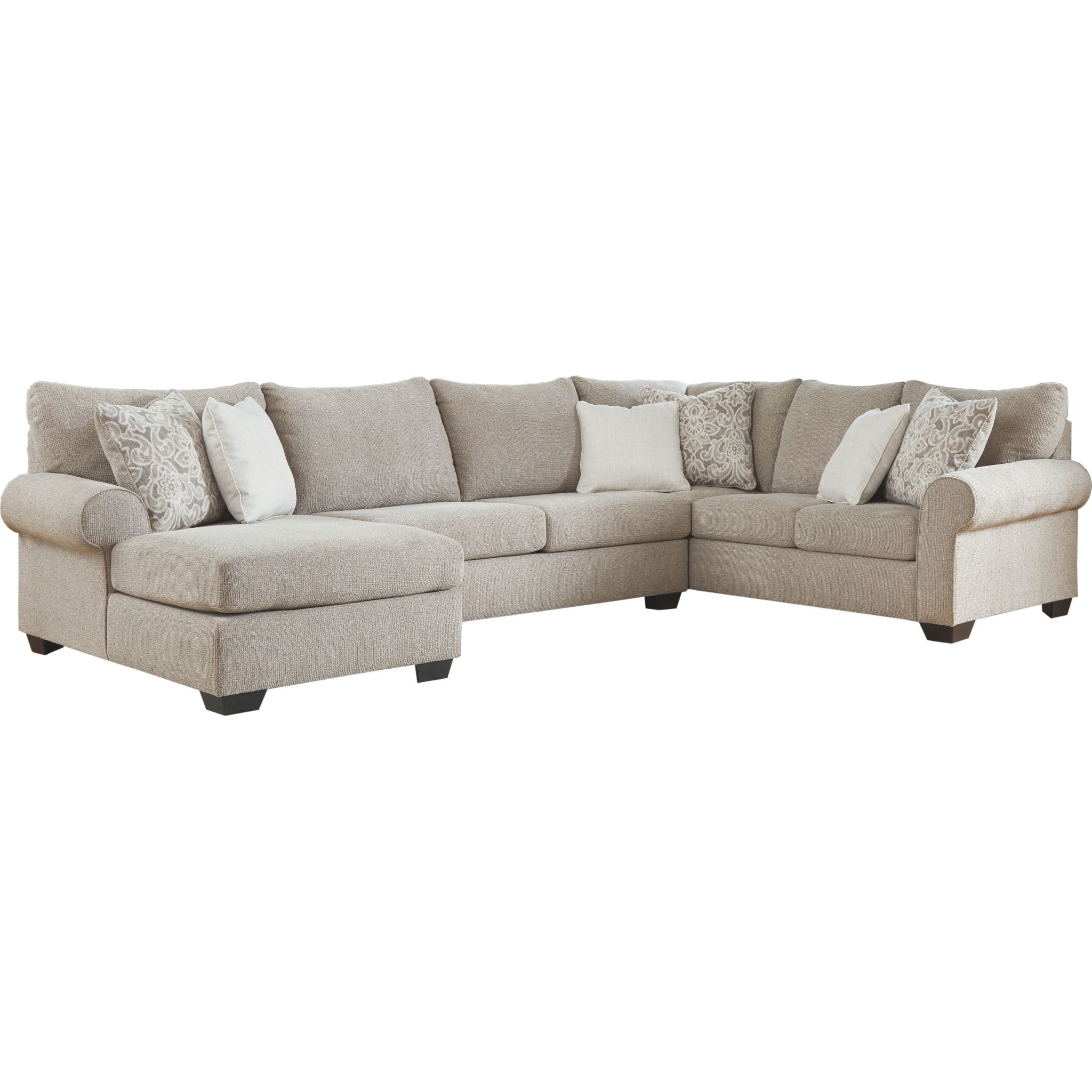 Baranello 3-Piece Sectional Sofa Set - Modern L-Shaped Couch with Chaise Lounge for Living Room, Family Room & Apartment | Comfortable Fabric Upholstery & Sturdy Frame