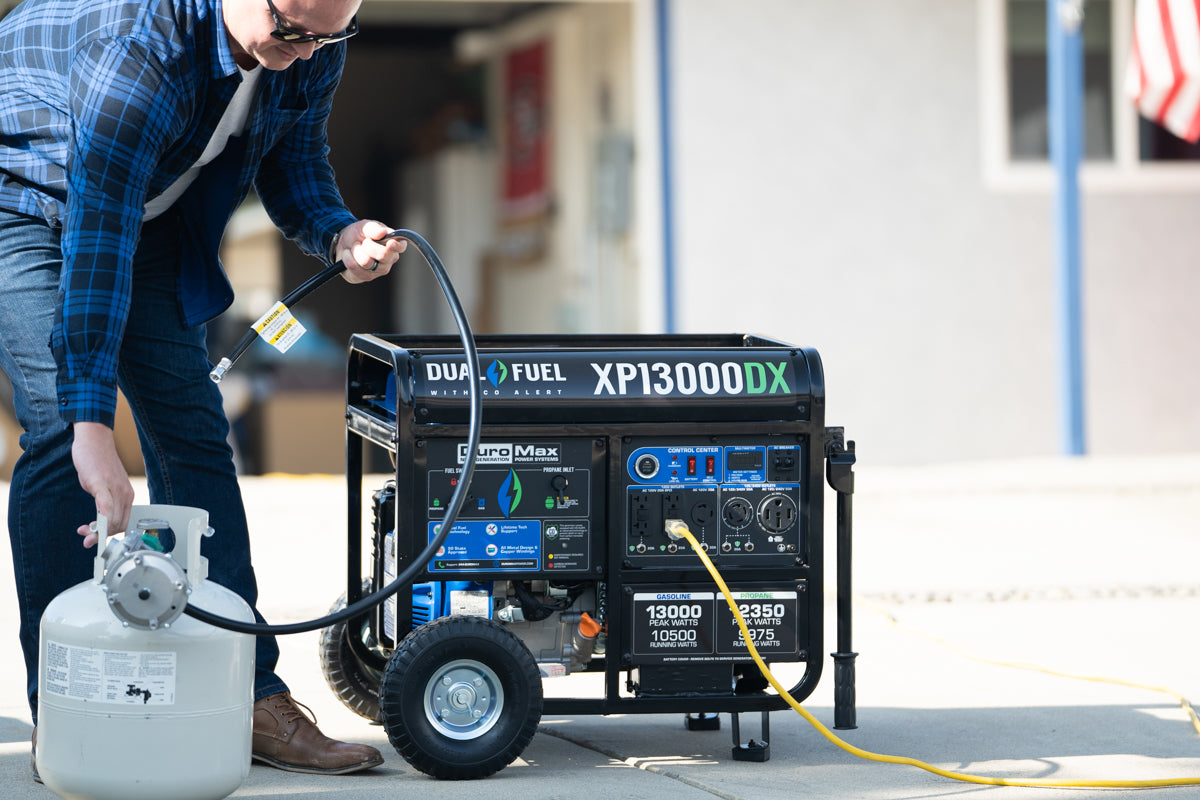 13,000W Dual Fuel Portable Generator with CO Alert - Reliable Backup Power for Home, Camping & Emergency Use