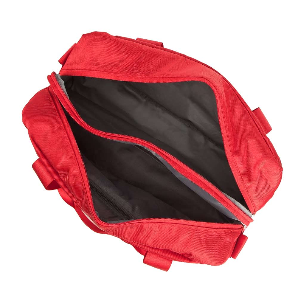 Premium Red Travel Bag - Lightweight Durable Carry-On Luggage for Women & Men - Perfect for Airplane, Business Trips & Weekend Getaways